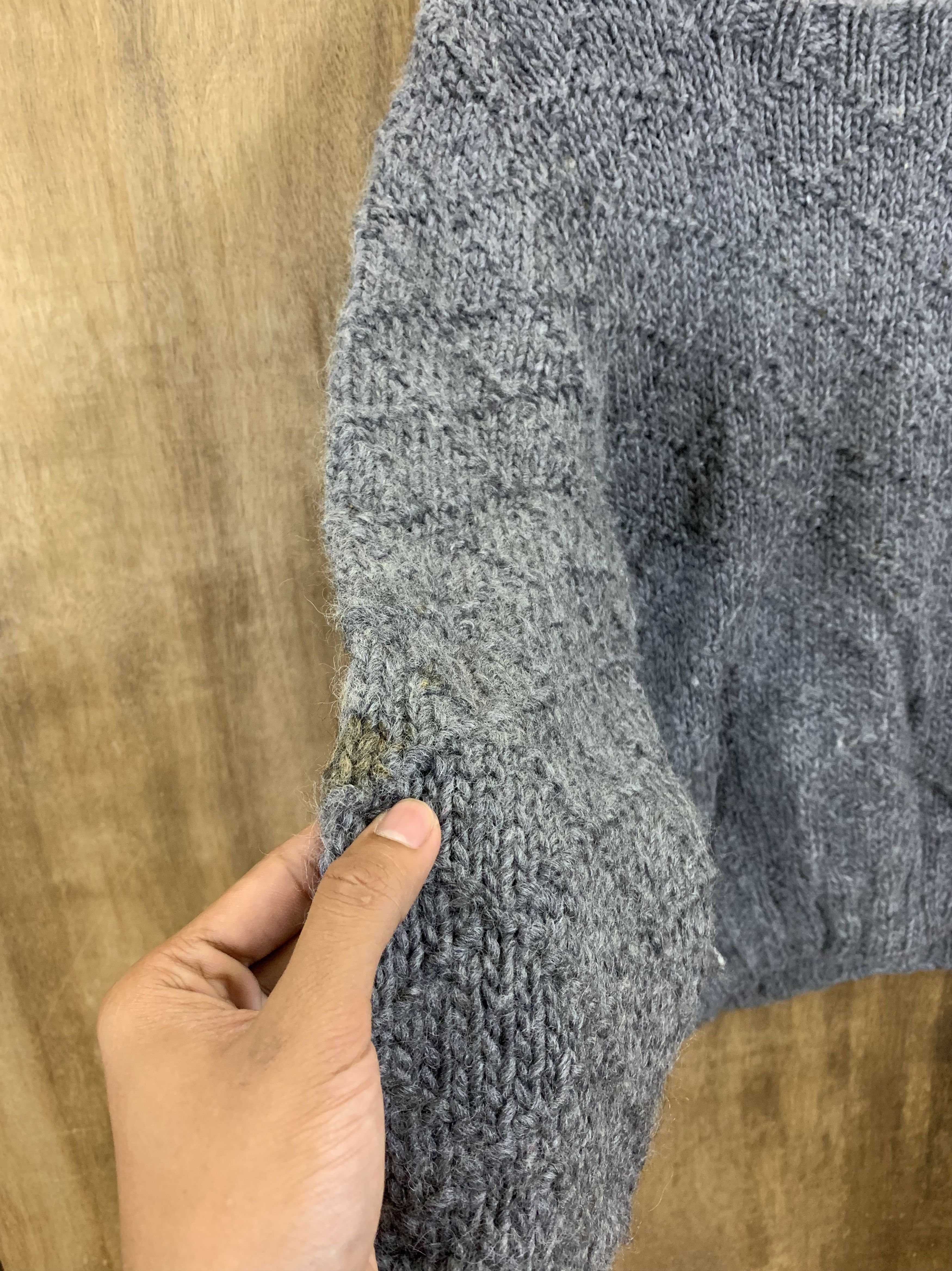 Aran Isles Knitwear Knitwear Mohair Cable Knit Vintage Japanese Branded Grey Size L / US 10 / IT 46 - 8 Thumbnail