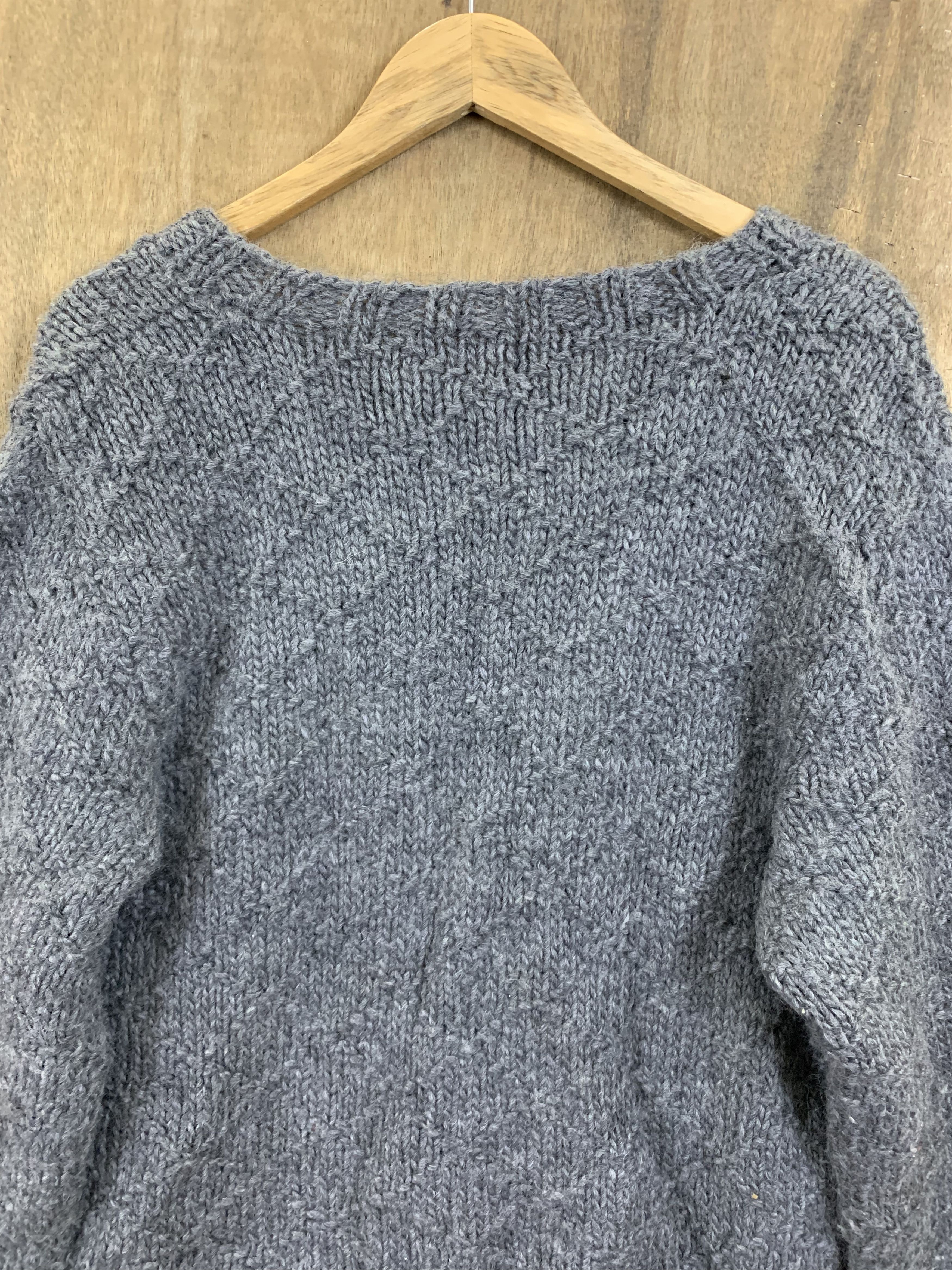 Aran Isles Knitwear Knitwear Mohair Cable Knit Vintage Japanese Branded Grey Size L / US 10 / IT 46 - 11 Thumbnail
