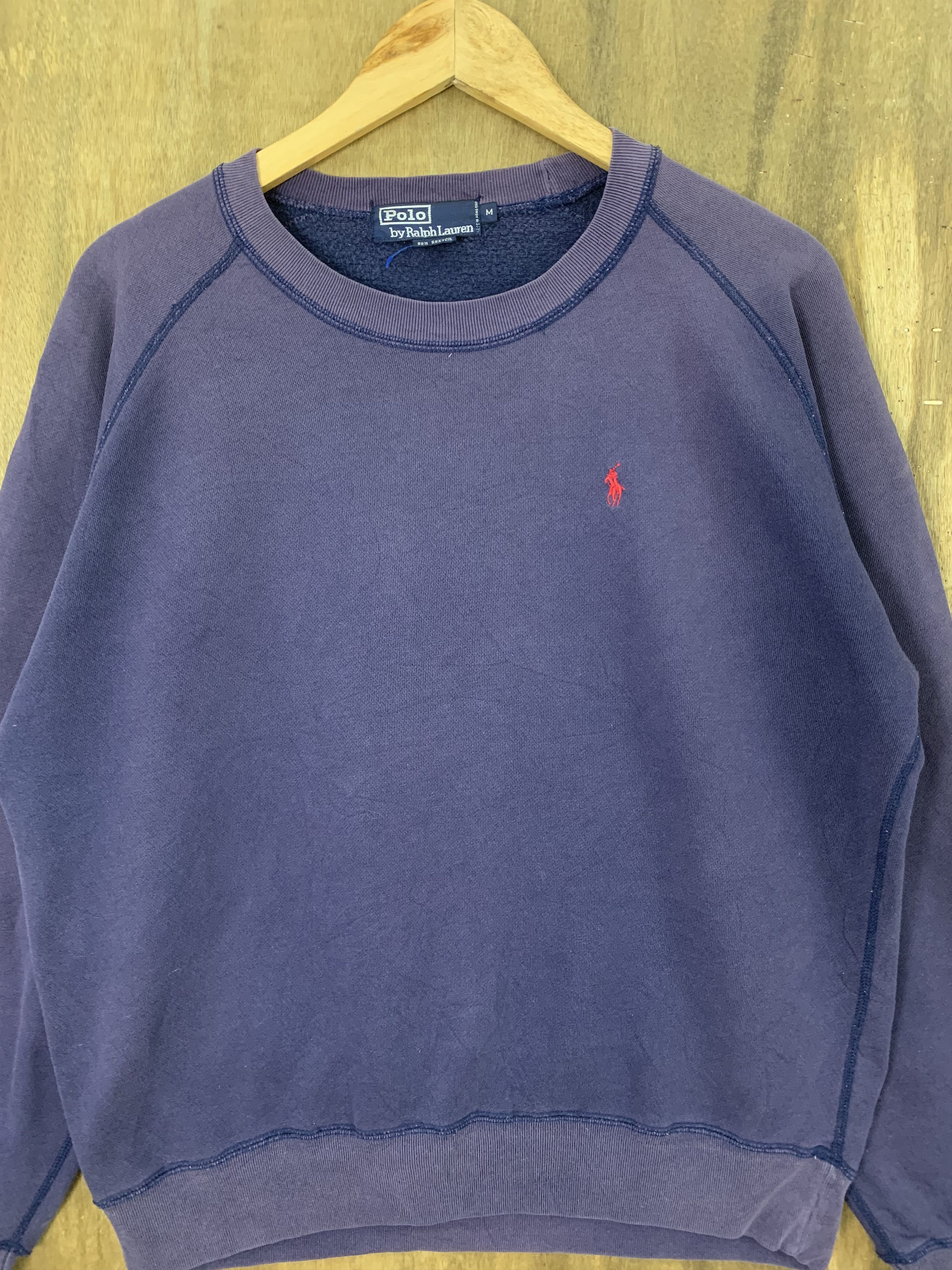 Japanese Brand Sweatshirts Polo Ralph Lauren Faded Small Pony Vintage Size US L / EU 52-54 / 3 - 3 Thumbnail