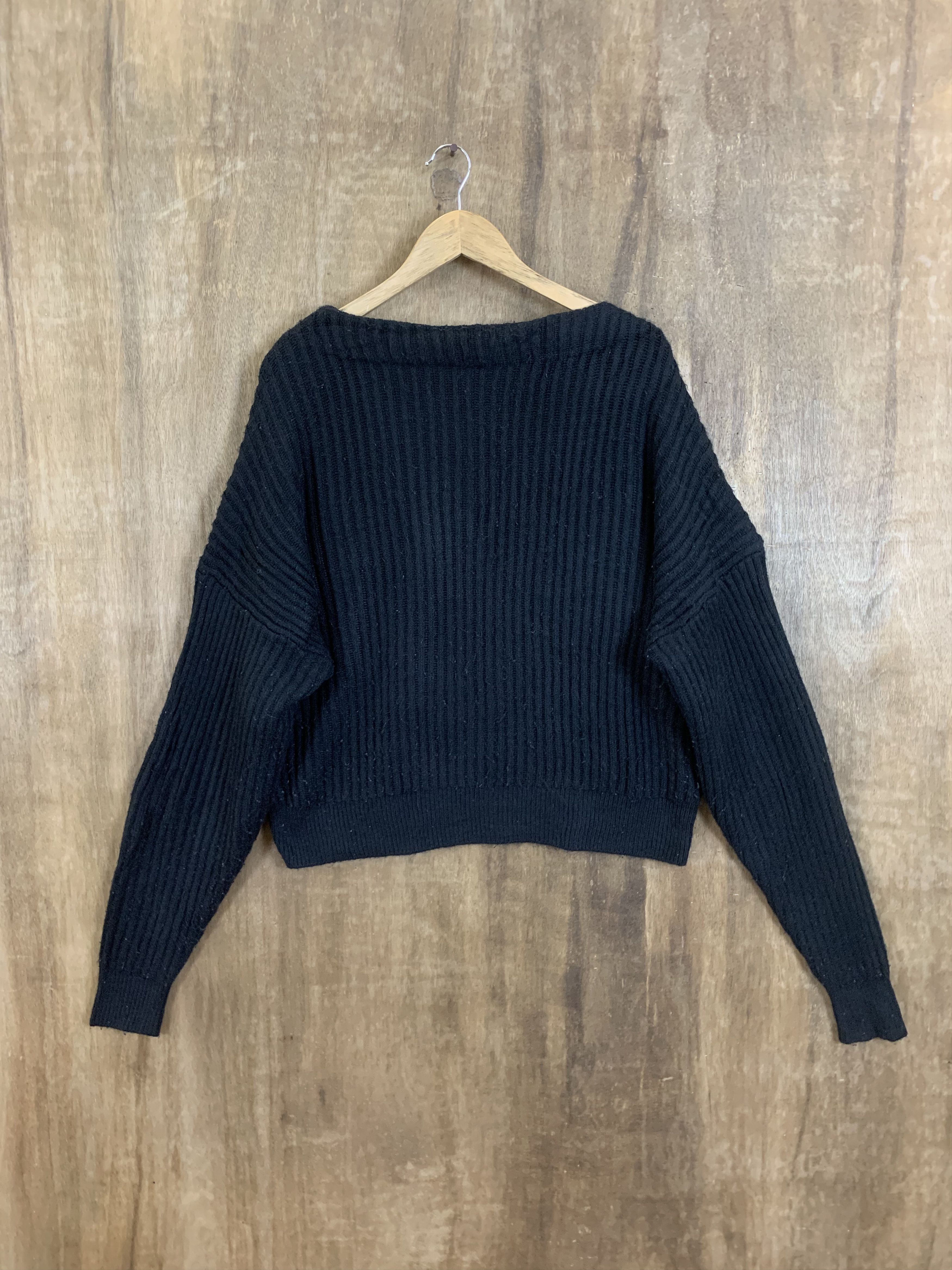 Aran Isles Knitwear Lowrs Farm Knitwear Black Japanese Branded Womenswear Size L / US 10 / IT 46 - 1 Thumbnail