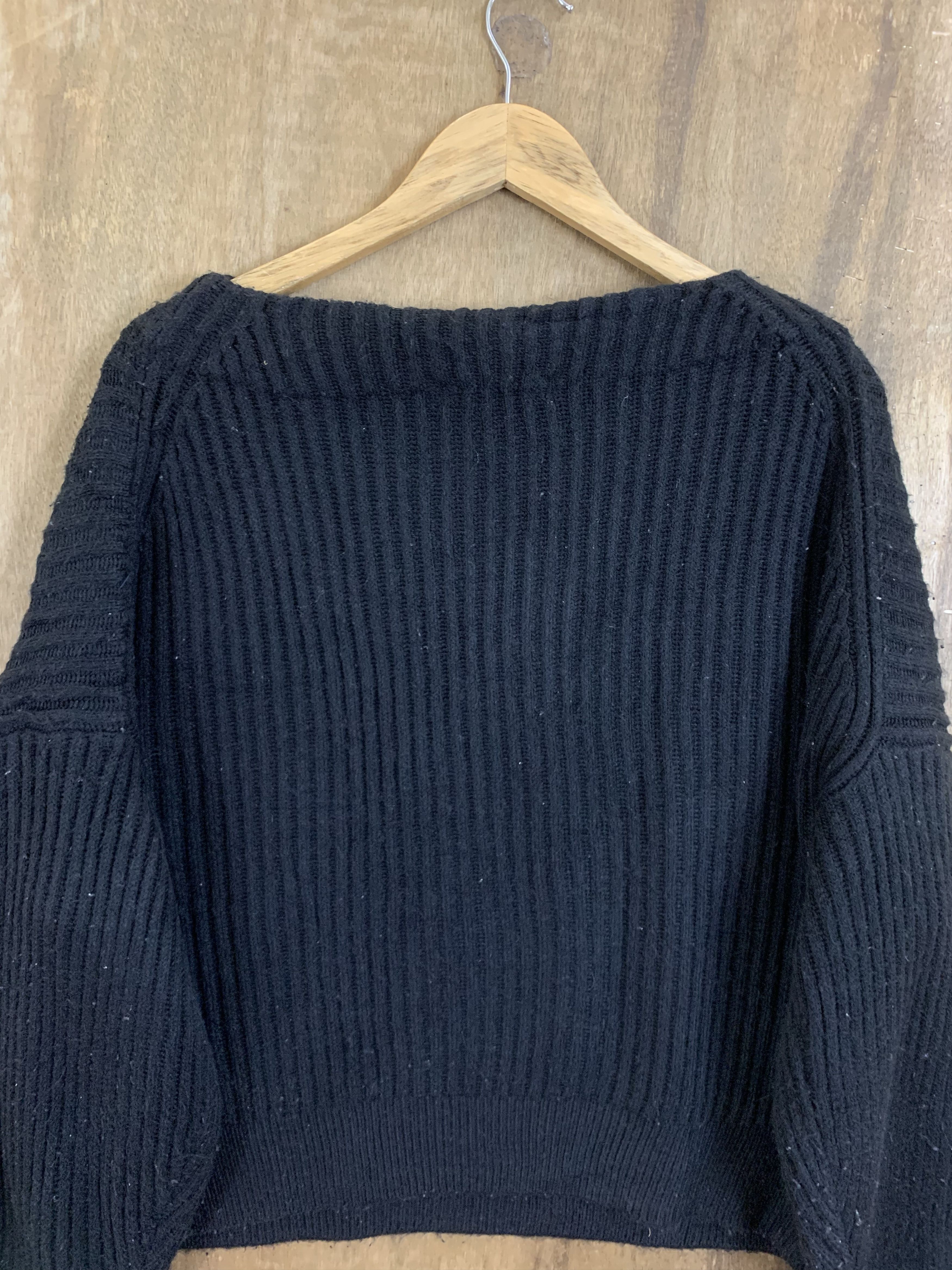 Aran Isles Knitwear Lowrs Farm Knitwear Black Japanese Branded Womenswear Size L / US 10 / IT 46 - 7 Thumbnail