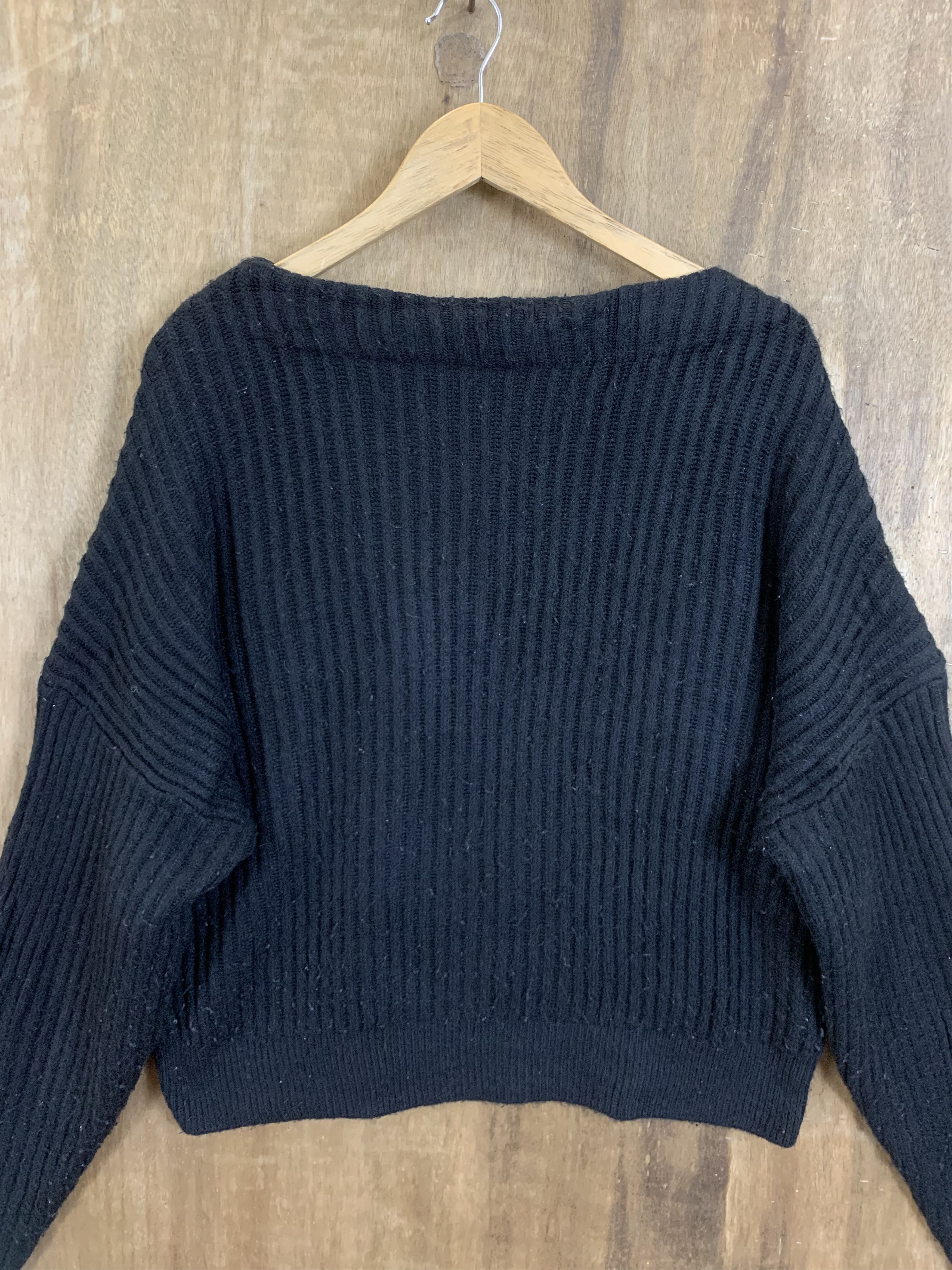 Aran Isles Knitwear Lowrs Farm Knitwear Black Japanese Branded Womenswear Size L / US 10 / IT 46 - 3 Thumbnail