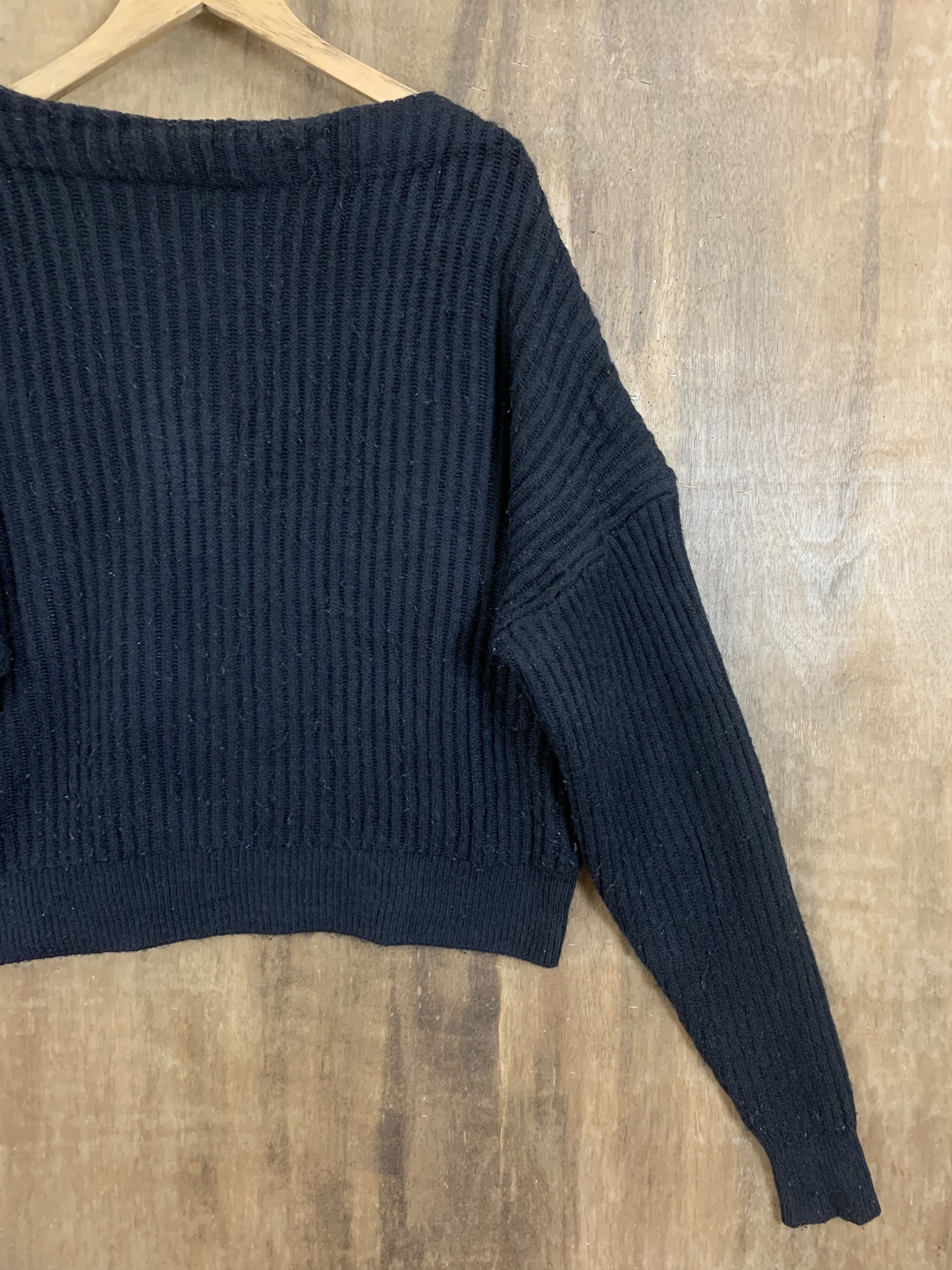 Aran Isles Knitwear Lowrs Farm Knitwear Black Japanese Branded Womenswear Size L / US 10 / IT 46 - 5 Thumbnail