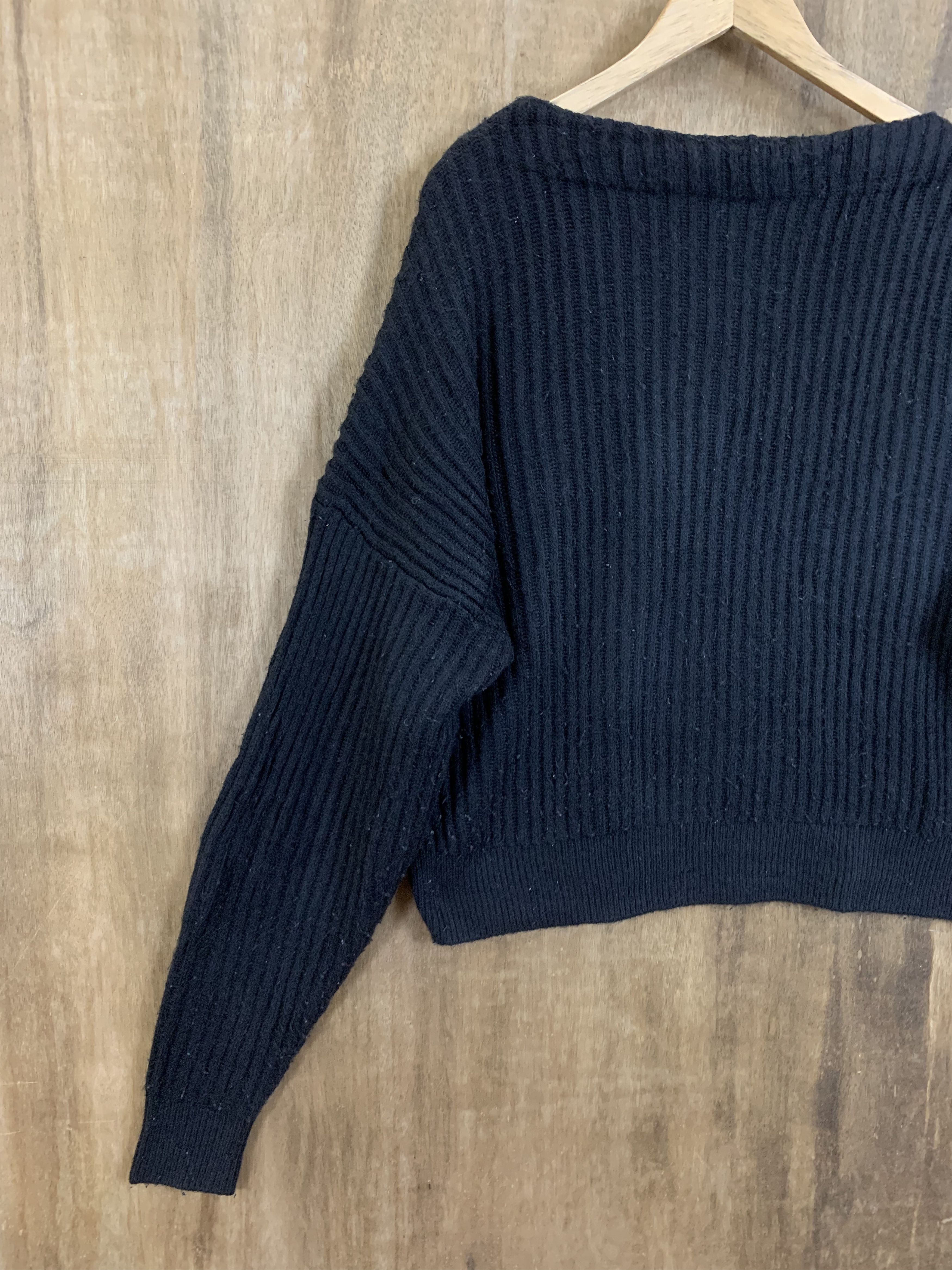 Aran Isles Knitwear Lowrs Farm Knitwear Black Japanese Branded Womenswear Size L / US 10 / IT 46 - 4 Thumbnail