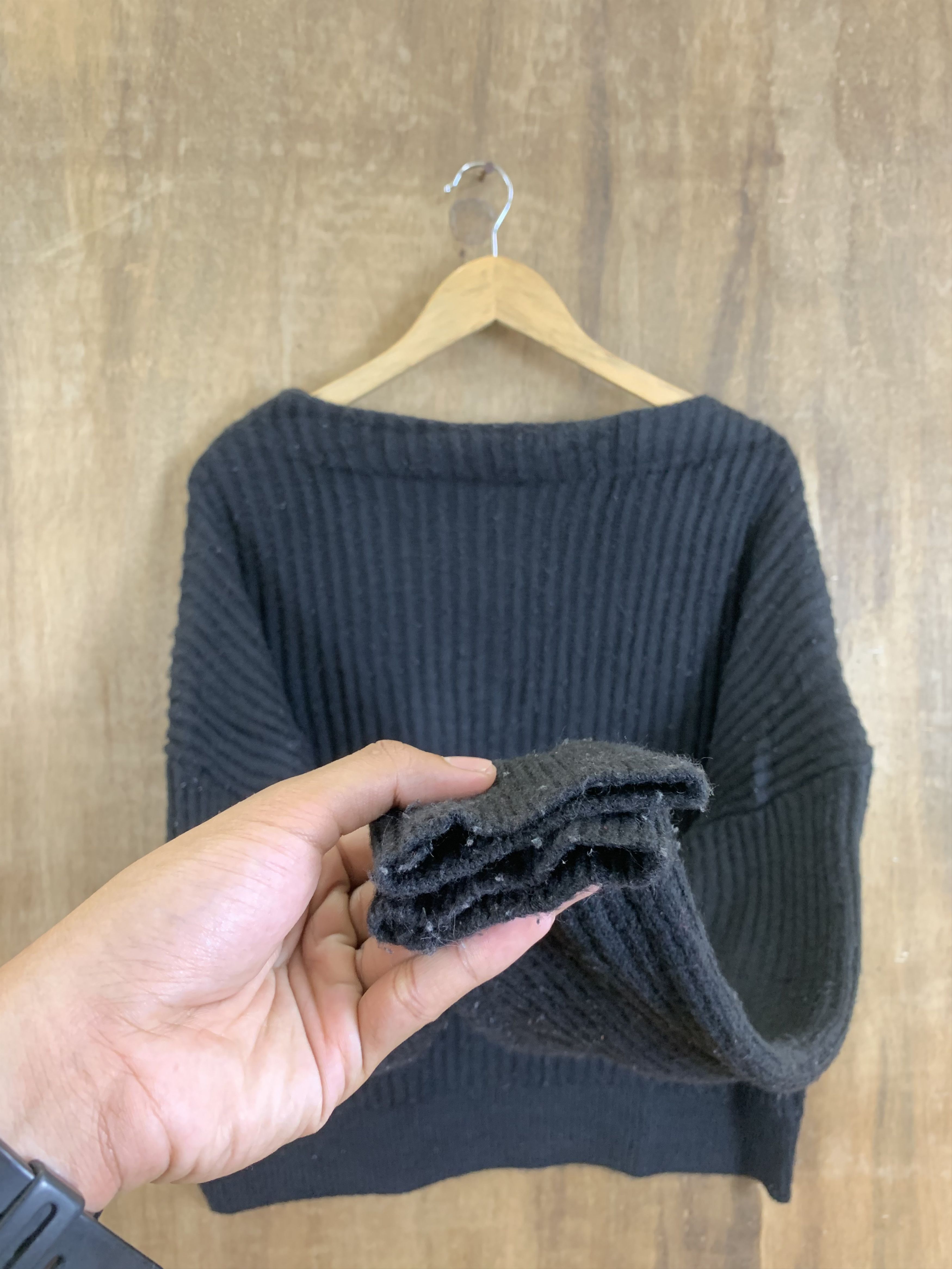 Aran Isles Knitwear Lowrs Farm Knitwear Black Japanese Branded Womenswear Size L / US 10 / IT 46 - 6 Thumbnail