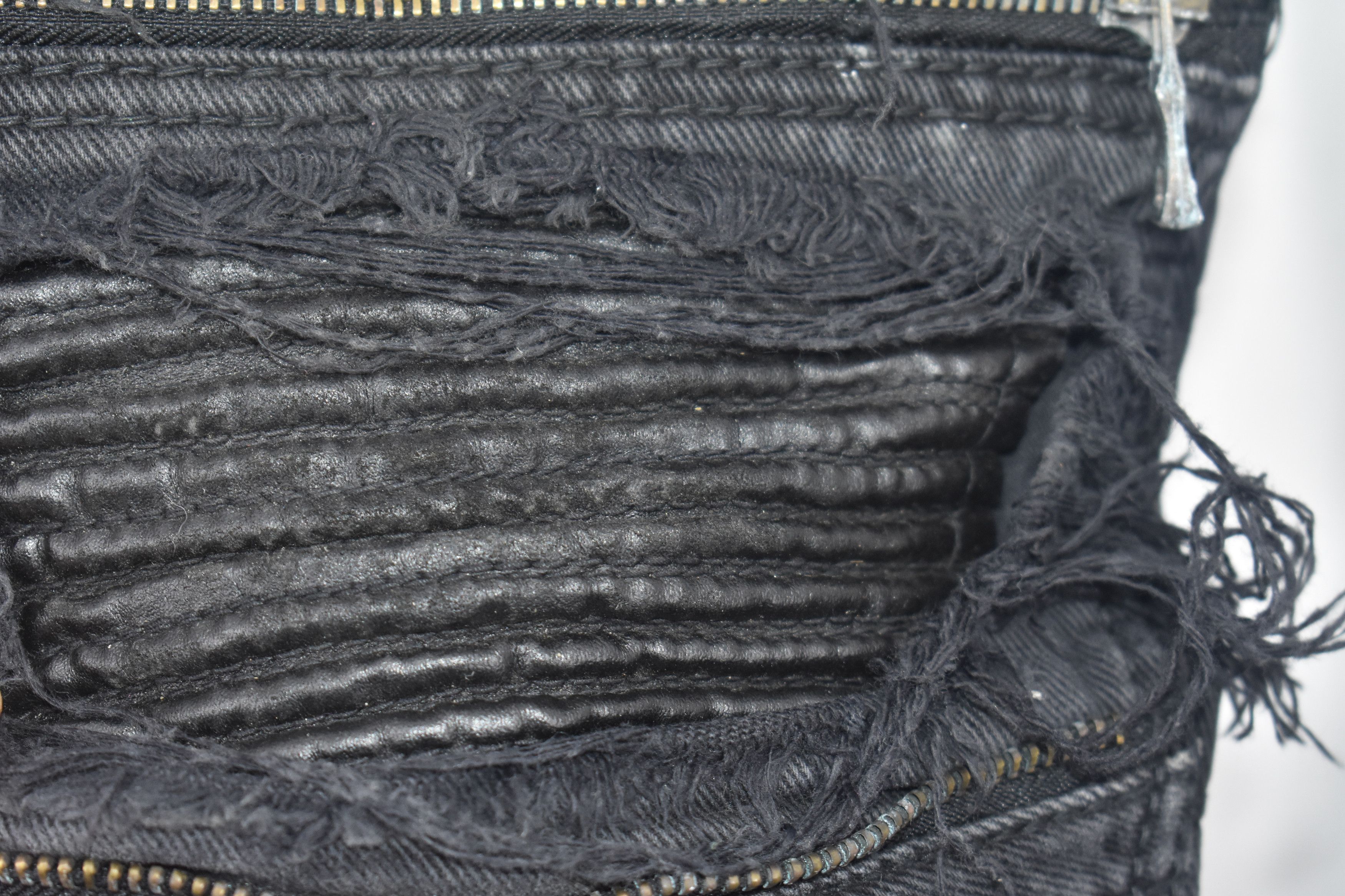 Smoke Rise × Vintage Black Distressed Smoke Rise Biker Jeans Size US 33 - 7 Thumbnail