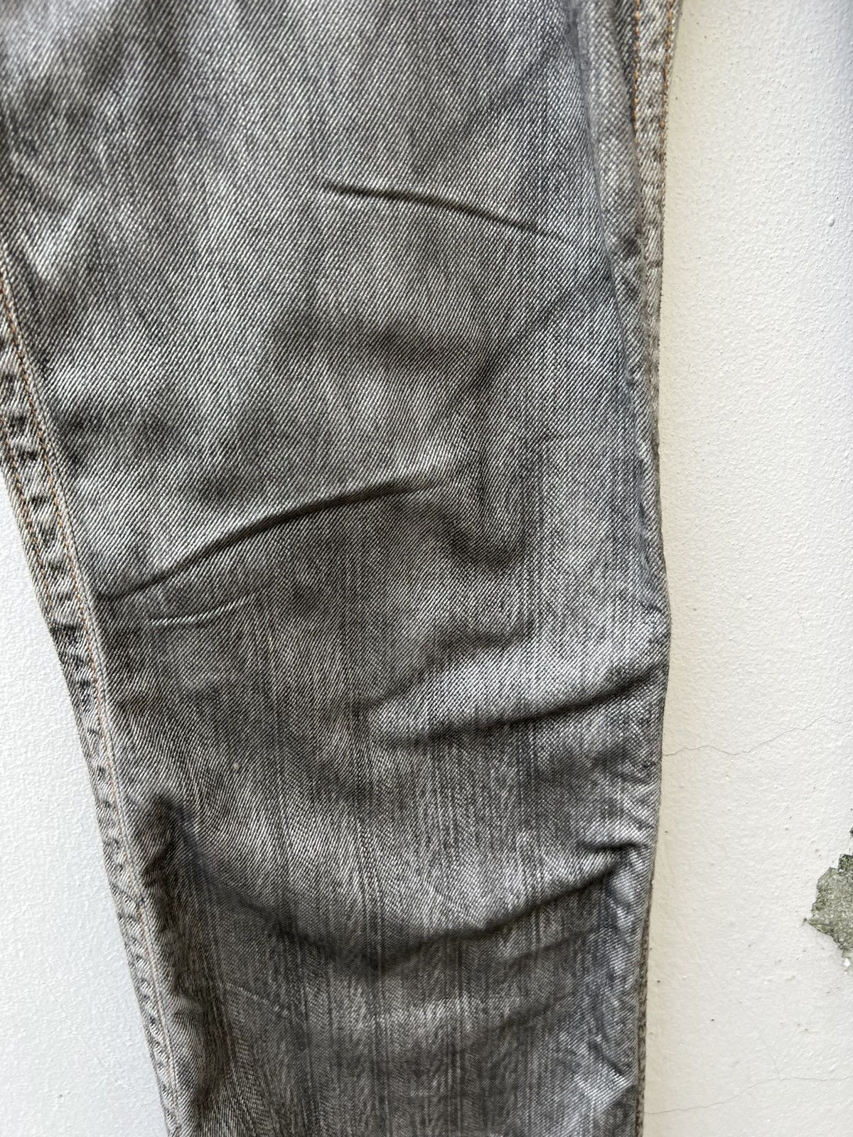 Vintage Mizra Japan Dirty Wash Sashiko Denim Distress Wide Leg Jeans Size US 30 / EU 46 - 9 Thumbnail