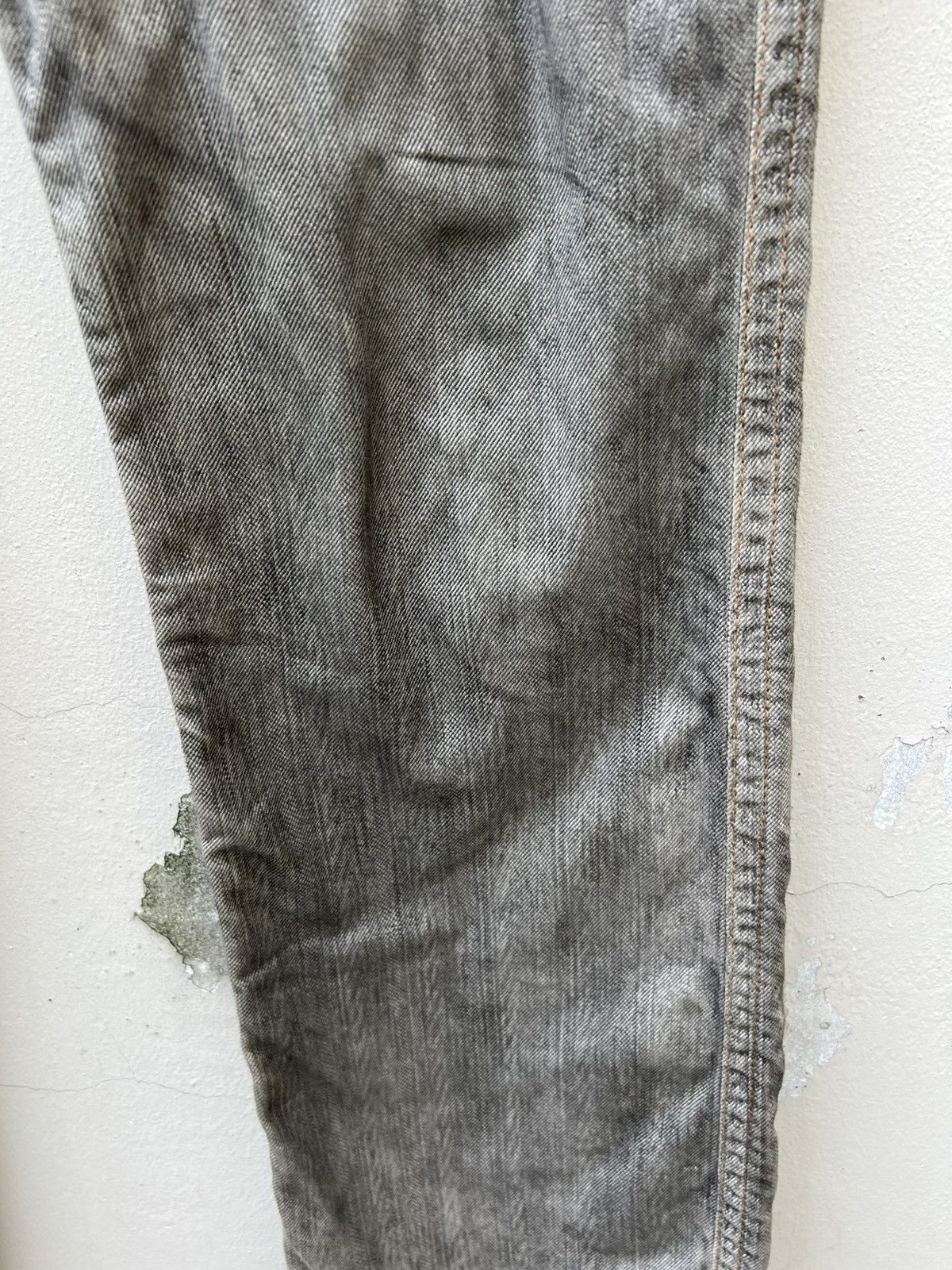 Vintage Mizra Japan Dirty Wash Sashiko Denim Distress Wide Leg Jeans Size US 30 / EU 46 - 12 Thumbnail