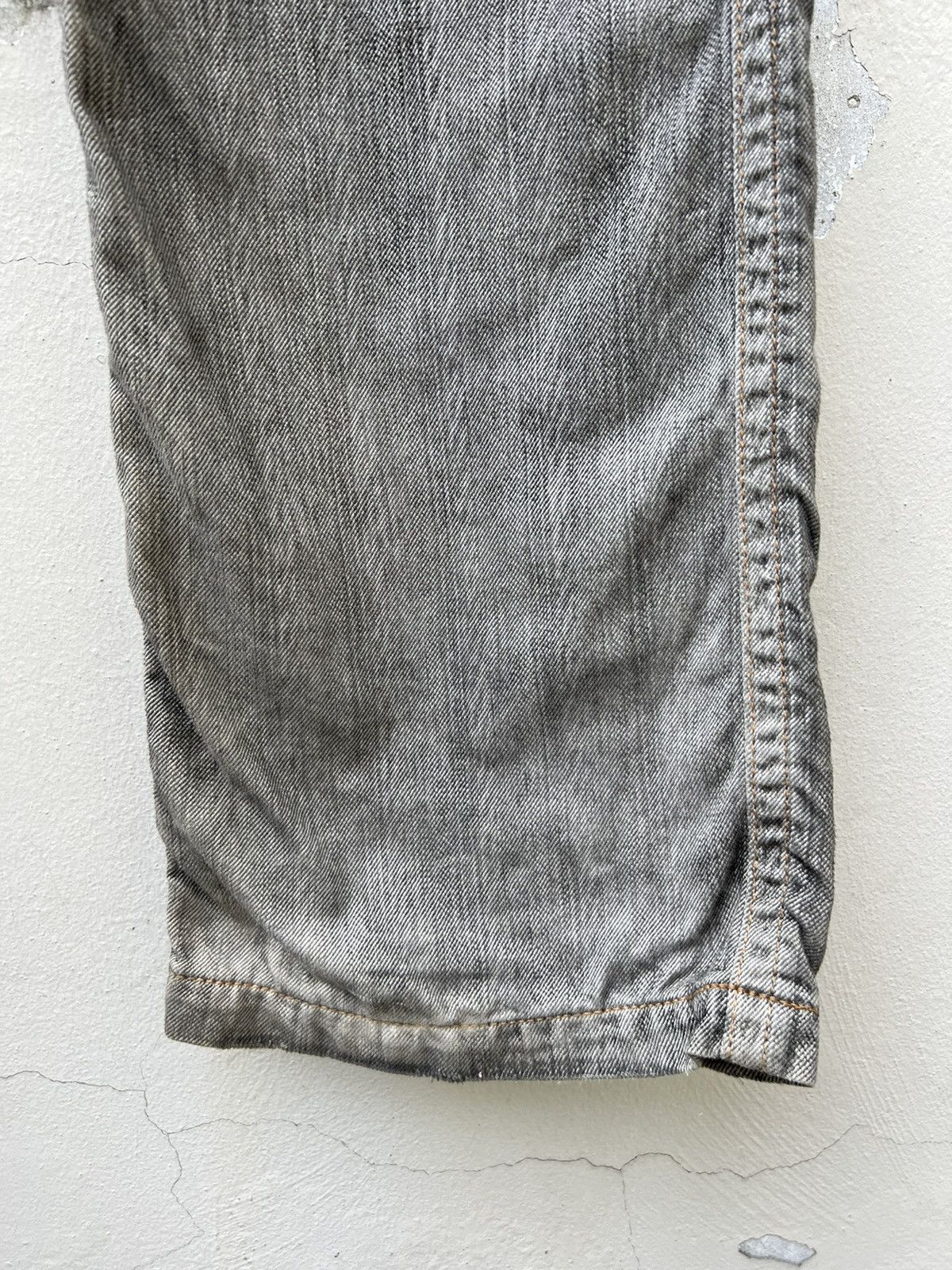 Vintage Mizra Japan Dirty Wash Sashiko Denim Distress Wide Leg Jeans Size US 30 / EU 46 - 13 Thumbnail