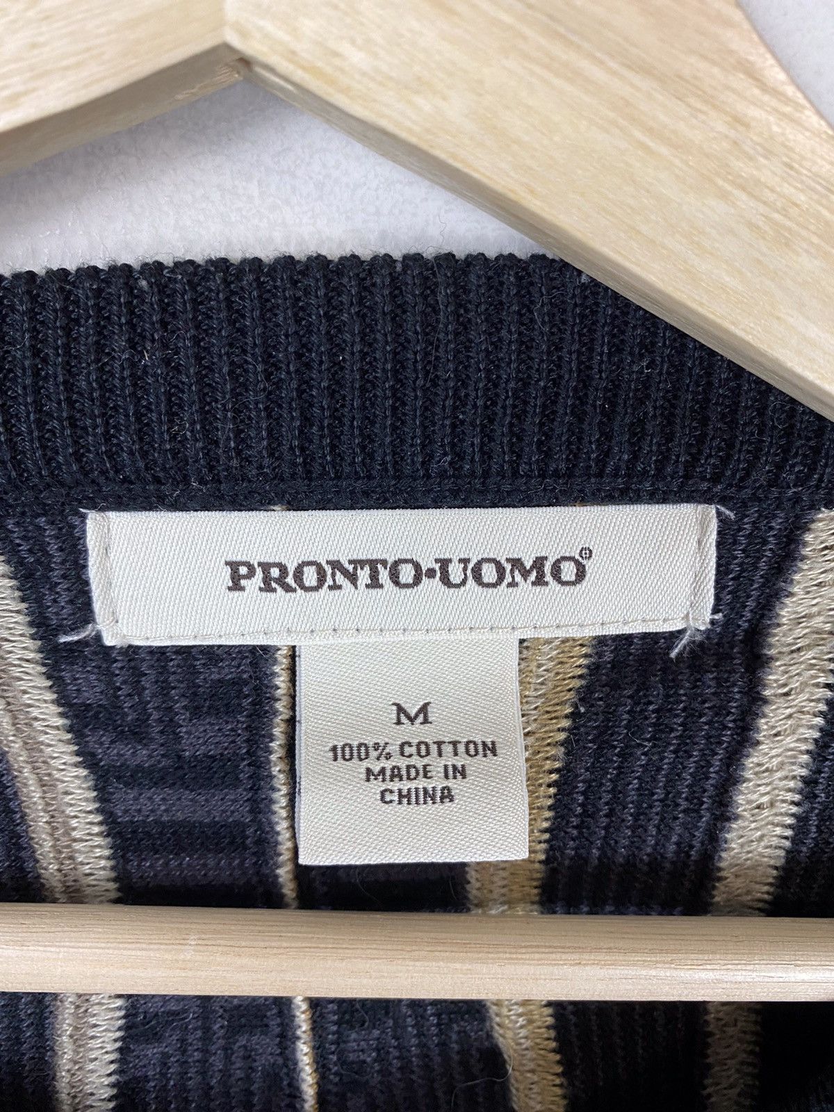 Vintage Vintage Chord Wave Knit Sweater Size US M / EU 48-50 / 2 - 2 Thumbnail