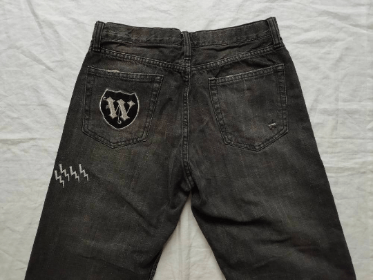 Comme des Garcons × Undercover Warriors Distressed Jeans Denim Punk Design Size US 29 - 4 Thumbnail