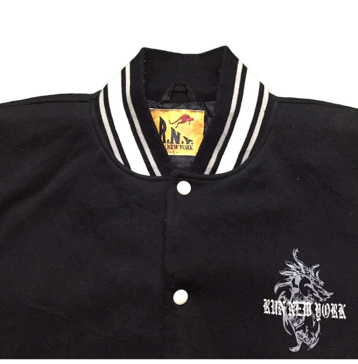 Vintage Vintage RUN NEW YORK Streetwear Varsity Jacket Size US L / EU 52-54 / 3 - 2 Thumbnail