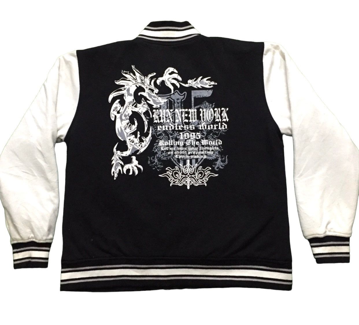 Vintage Vintage RUN NEW YORK Streetwear Varsity Jacket Size US L / EU 52-54 / 3 - 8 Thumbnail