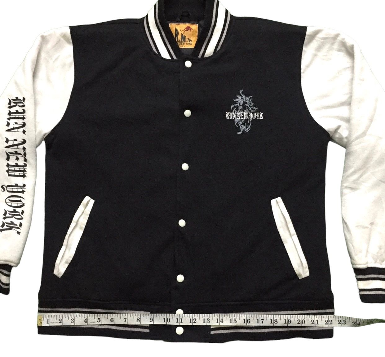 Vintage Vintage RUN NEW YORK Streetwear Varsity Jacket Size US L / EU 52-54 / 3 - 6 Thumbnail