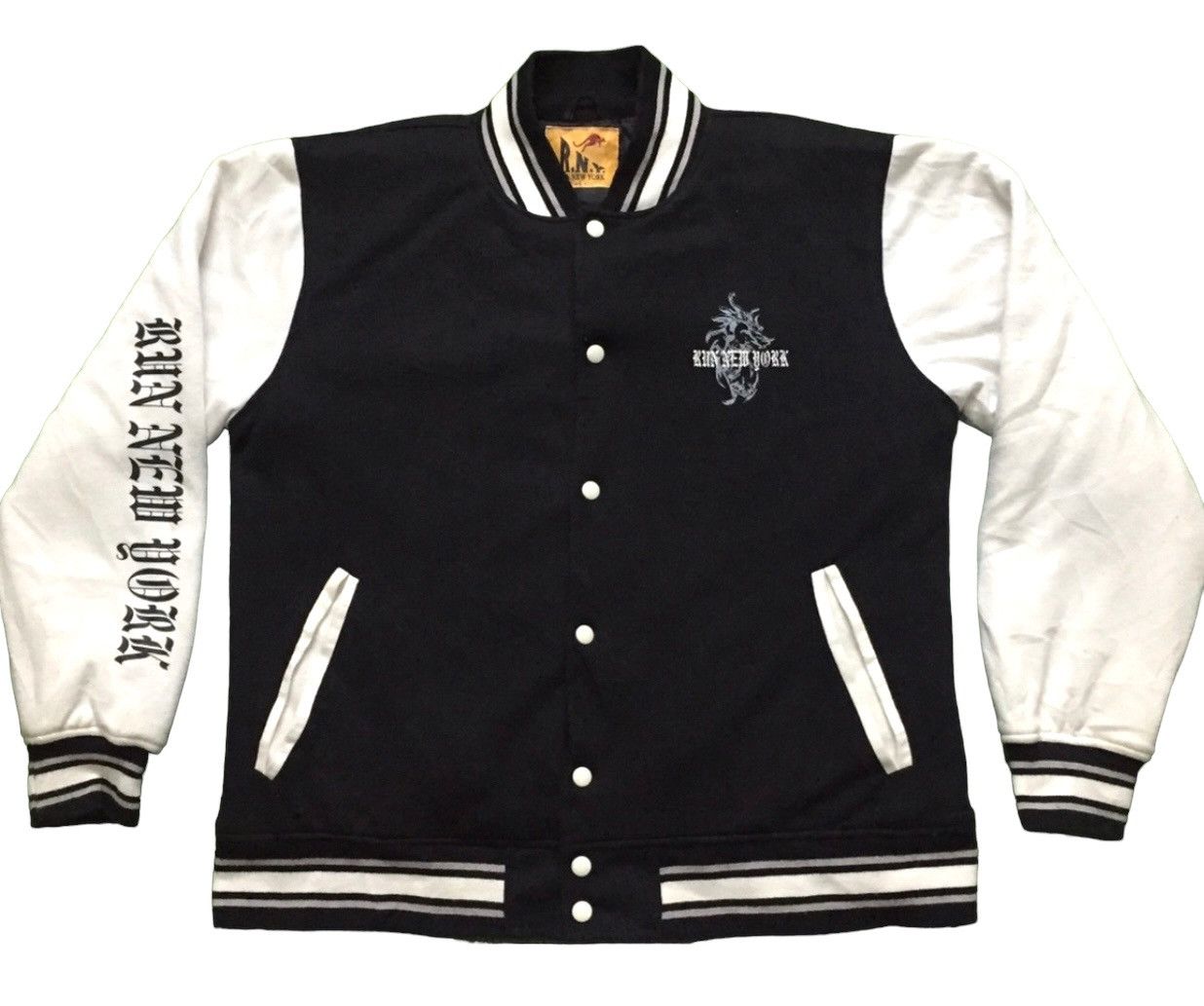 Vintage Vintage RUN NEW YORK Streetwear Varsity Jacket Size US L / EU 52-54 / 3 - 1 Thumbnail