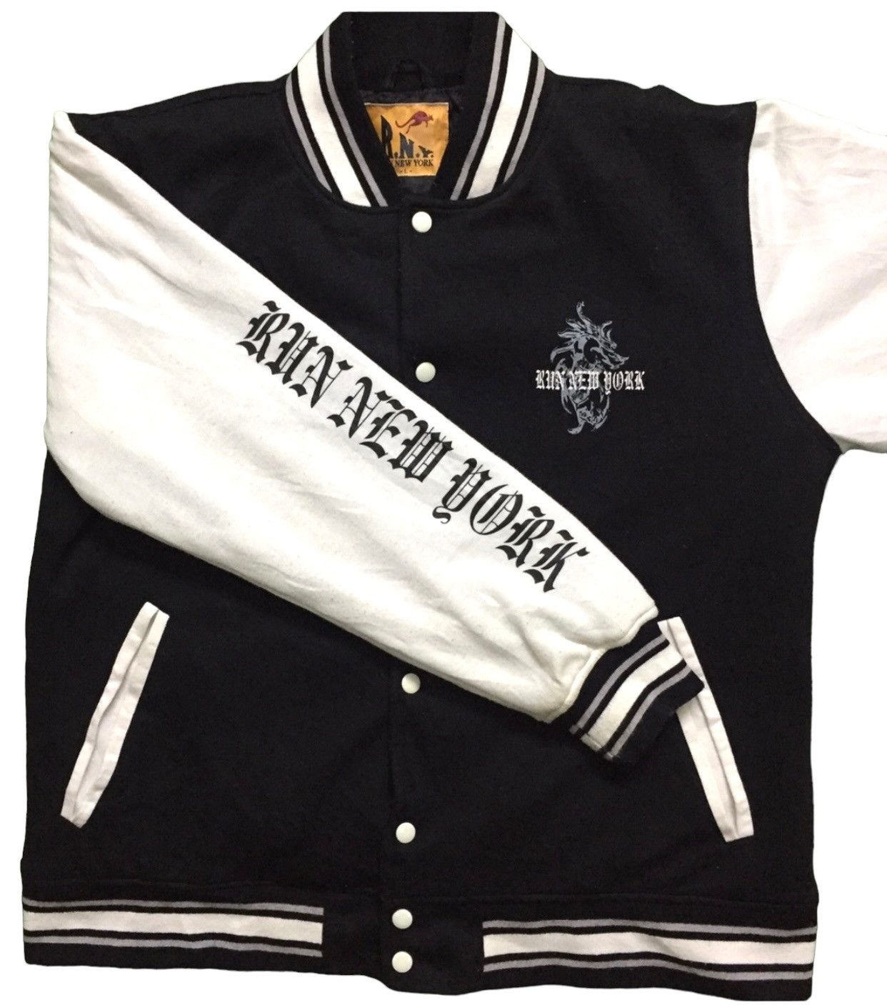Vintage Vintage RUN NEW YORK Streetwear Varsity Jacket Size US L / EU 52-54 / 3 - 5 Thumbnail