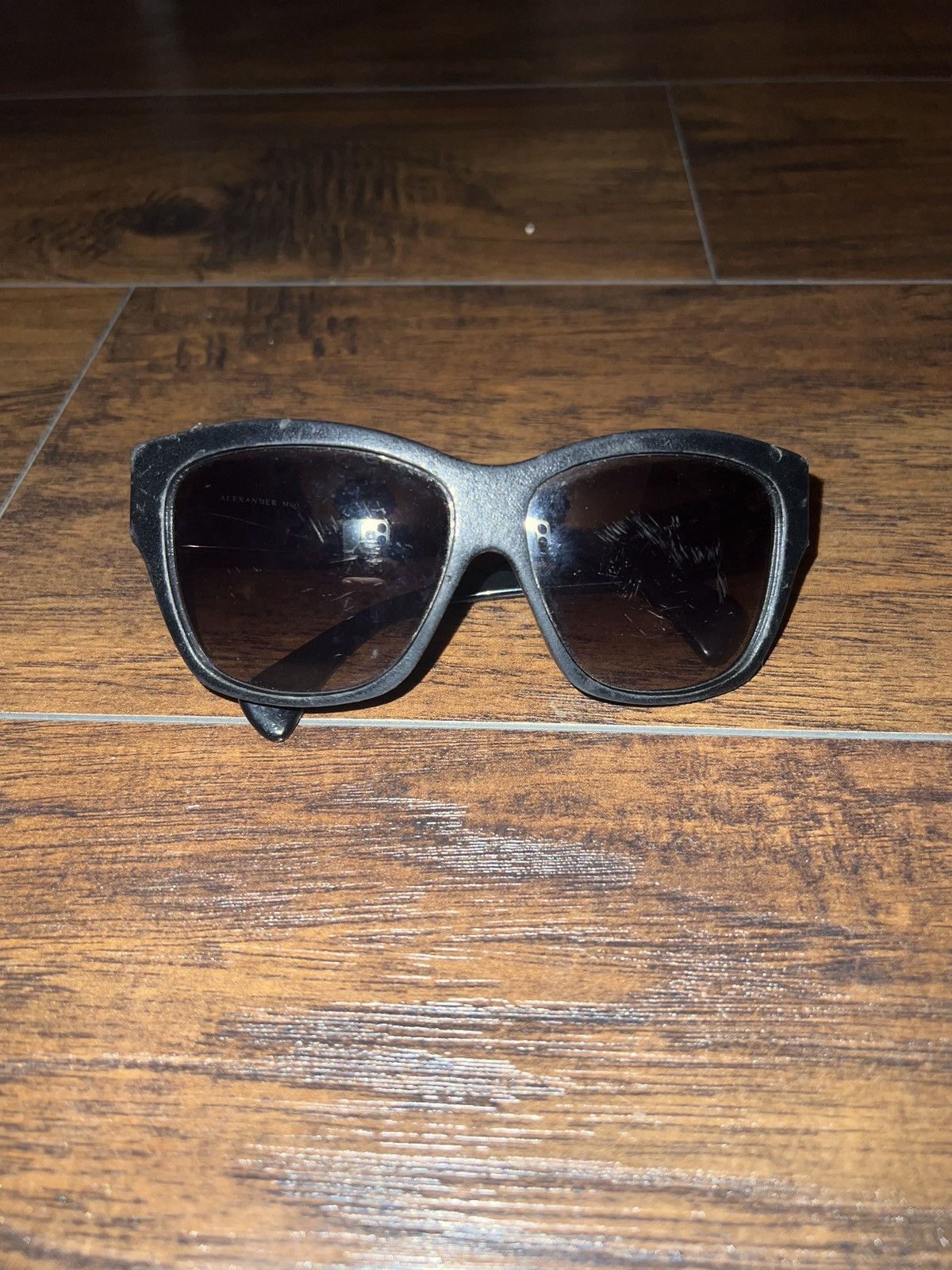 サングラス Alexander Mcqueen Dark grey acetate The Curve sunglasses Men's Alexander McQueen Sunglasses | Grailed