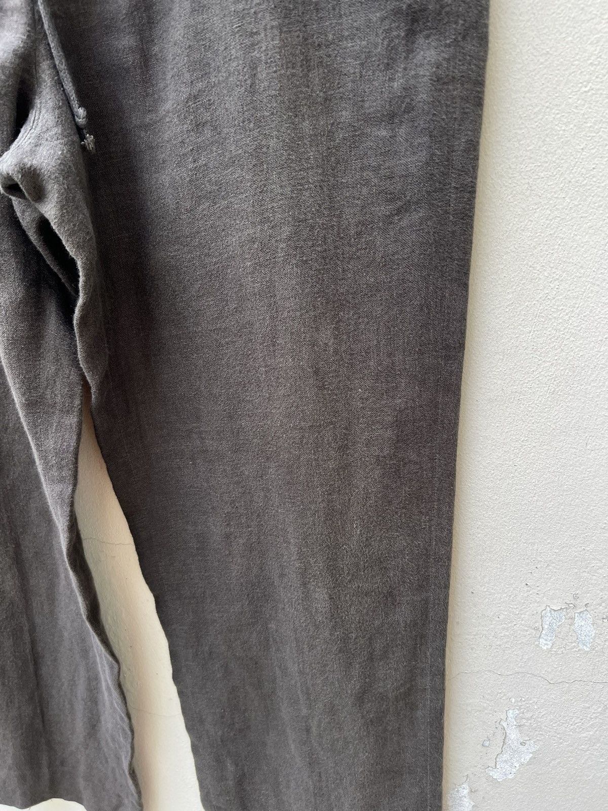 Japanese Brand × Mademoiselle Non Non × Vintage Vintage Papas Japan Baggy Fade Brown 100% Linen Trouser Size US 34 / EU 50 - 8 Thumbnail