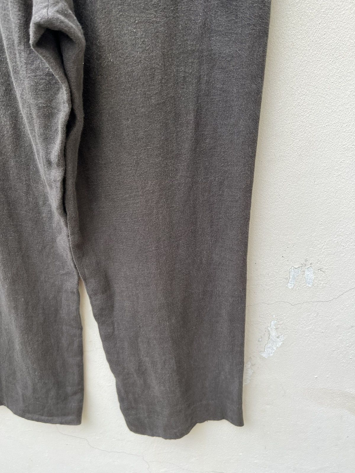 Japanese Brand × Mademoiselle Non Non × Vintage Vintage Papas Japan Baggy Fade Brown 100% Linen Trouser Size US 34 / EU 50 - 14 Thumbnail