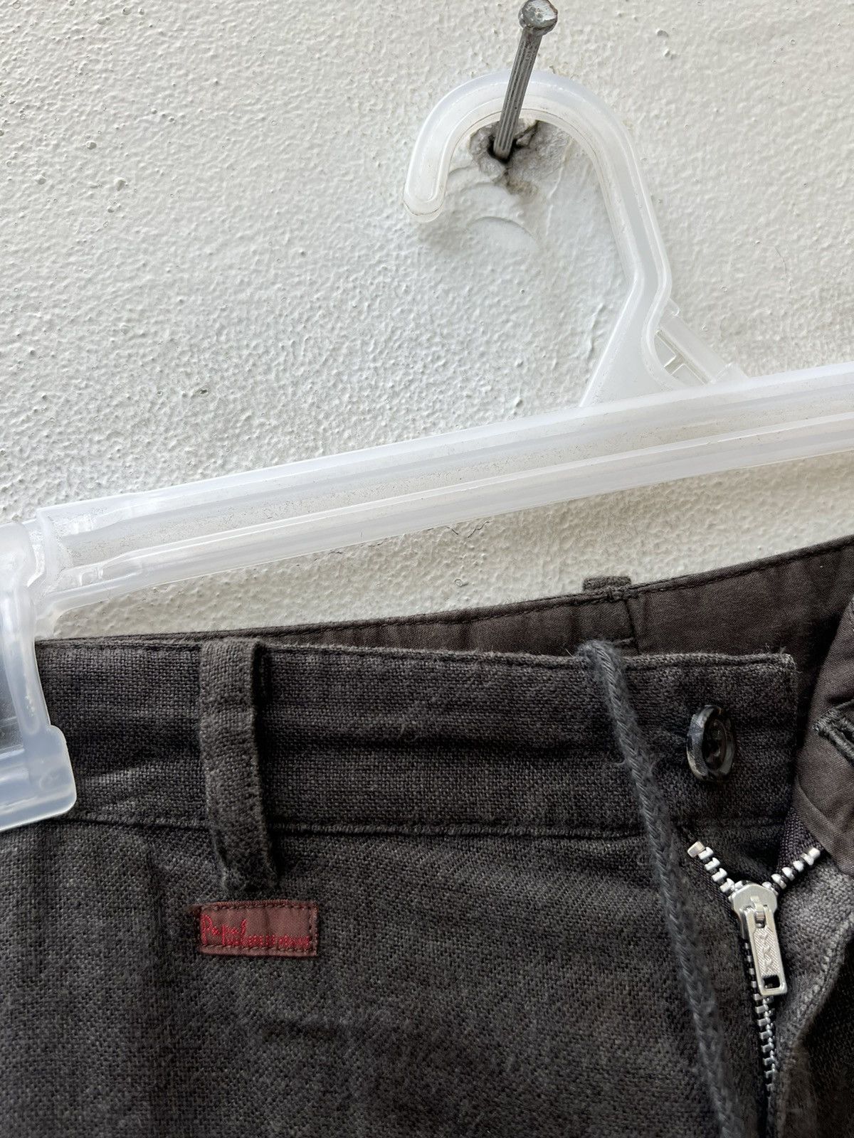 Japanese Brand × Mademoiselle Non Non × Vintage Vintage Papas Japan Baggy Fade Brown 100% Linen Trouser Size US 34 / EU 50 - 3 Thumbnail