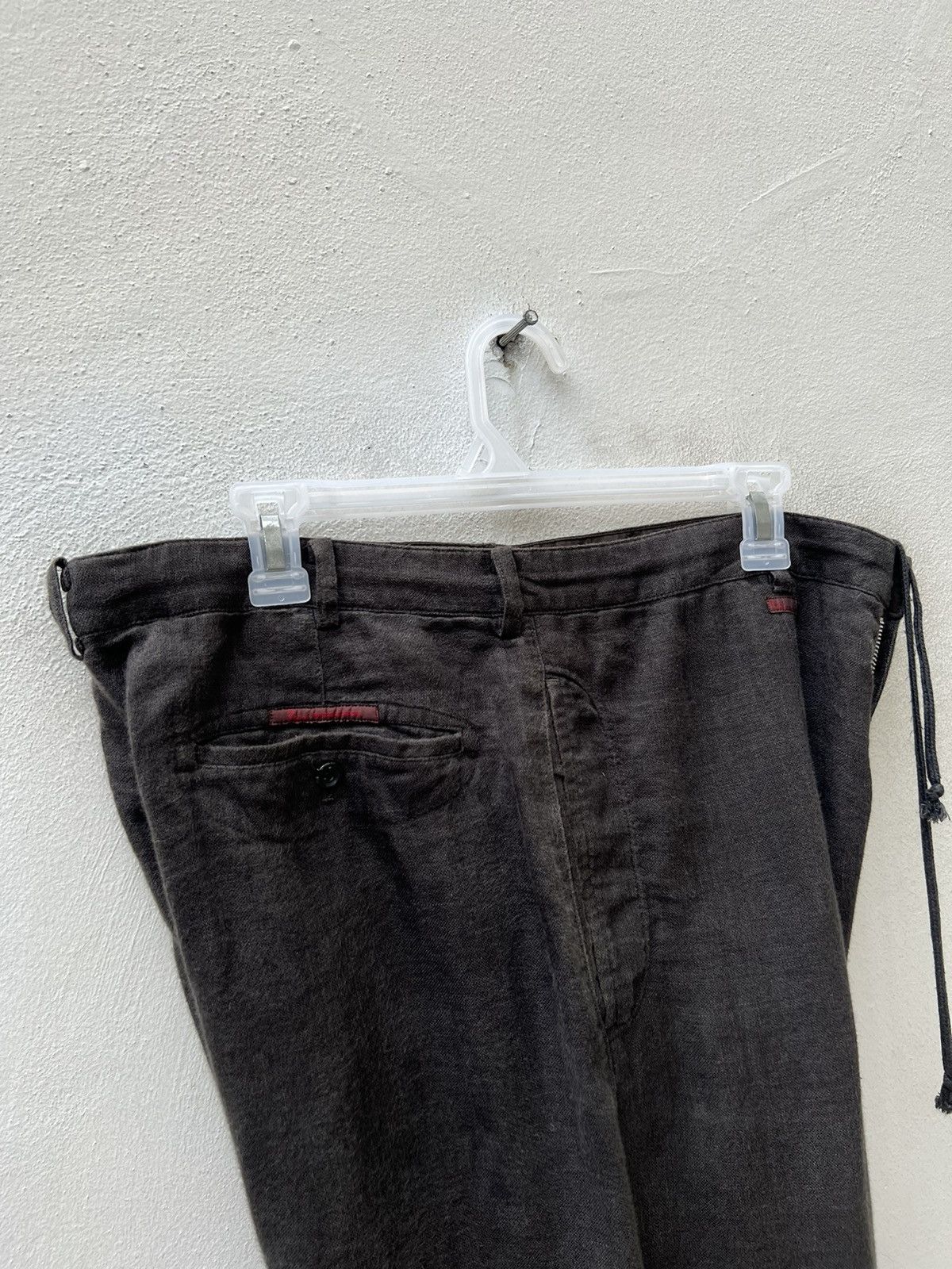 Japanese Brand × Mademoiselle Non Non × Vintage Vintage Papas Japan Baggy Fade Brown 100% Linen Trouser Size US 34 / EU 50 - 16 Thumbnail