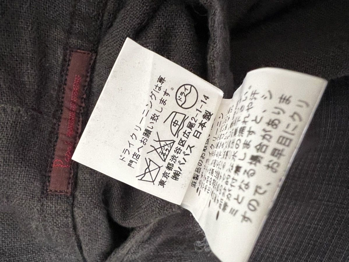 Japanese Brand × Mademoiselle Non Non × Vintage Vintage Papas Japan Baggy Fade Brown 100% Linen Trouser Size US 34 / EU 50 - 19 Thumbnail