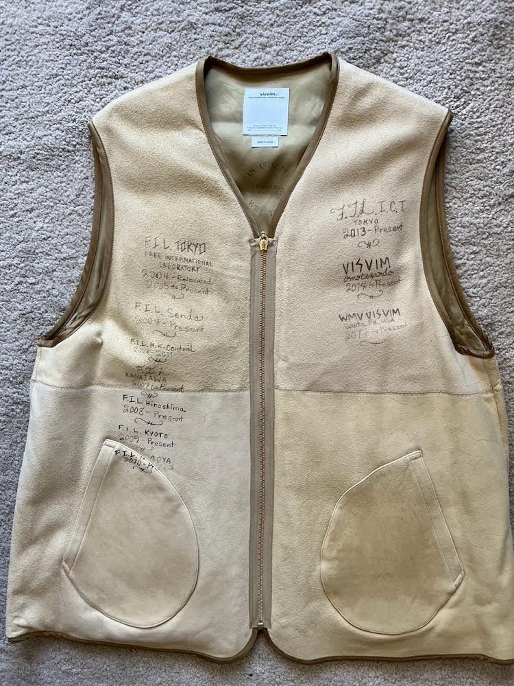 永久保証 visvim TANA DEERSKIN DOWN VEST (N.D.) BE ベスト