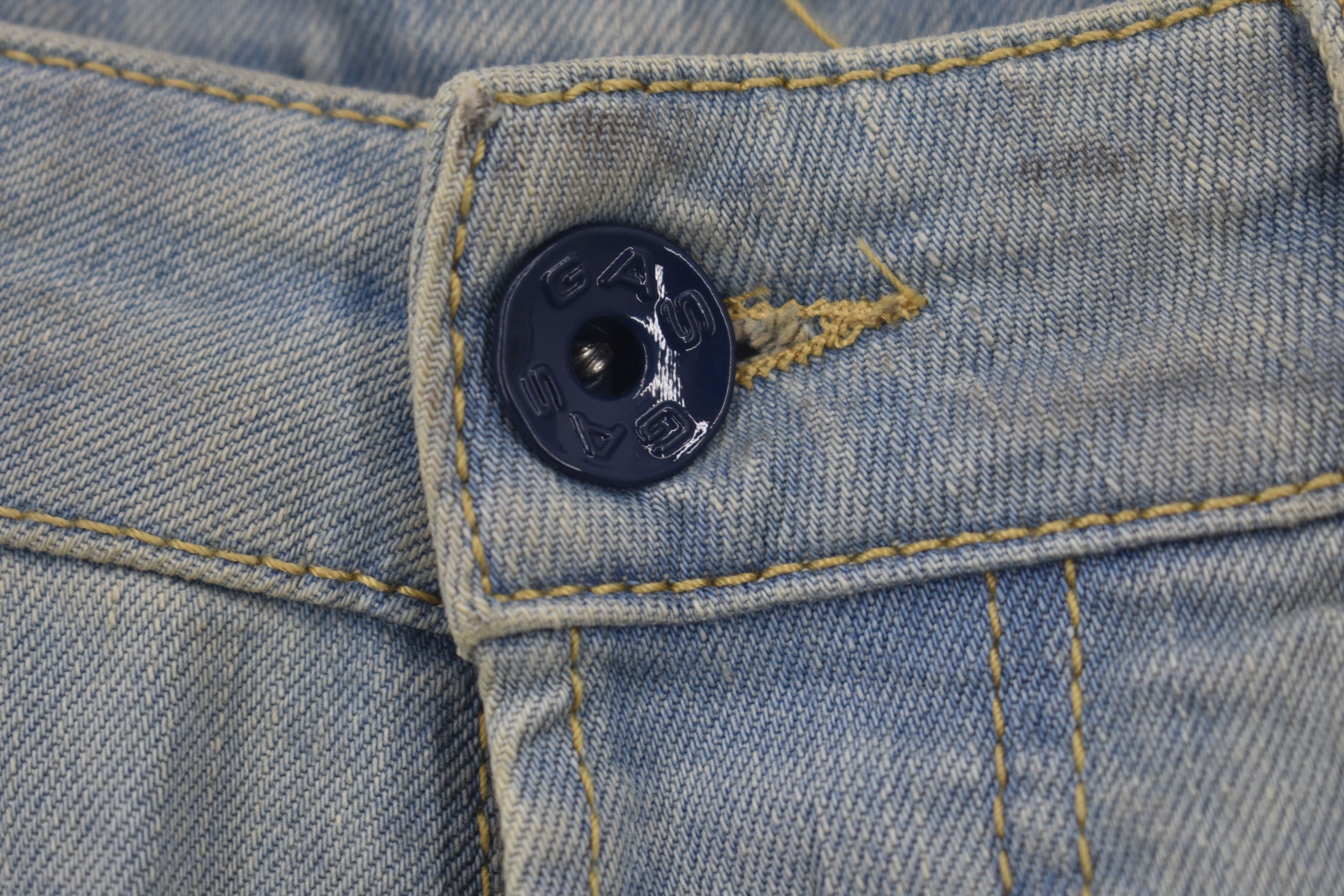 GAS Vintage Gas Jeans Distressed Denim Pants Size US 33 - 3 Thumbnail