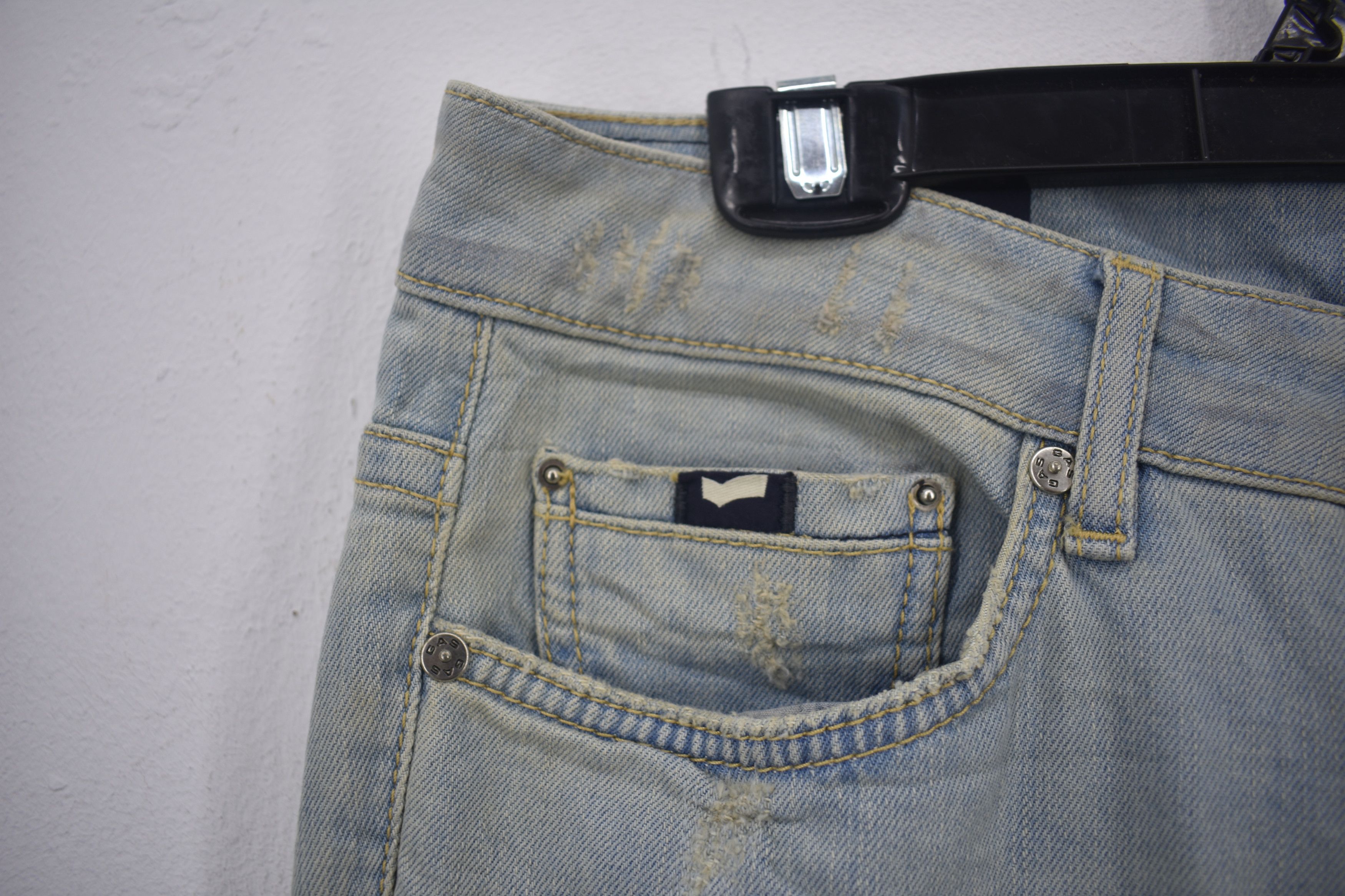 GAS Vintage Gas Jeans Distressed Denim Pants Size US 33 - 4 Thumbnail