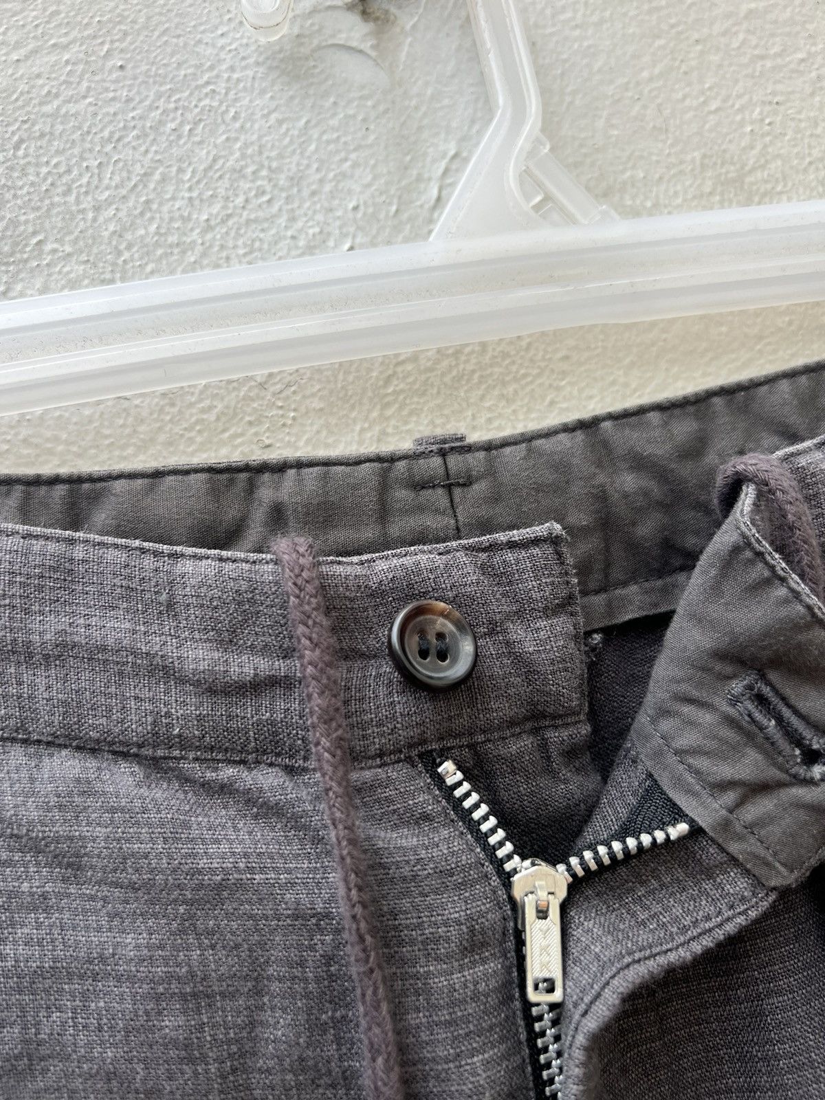 Japanese Brand × Mademoiselle Non Non × Vintage Vintage Papas Japan Fade Checks Grey Linen Baggy Trouser Size US 32 / EU 48 - 2 Thumbnail