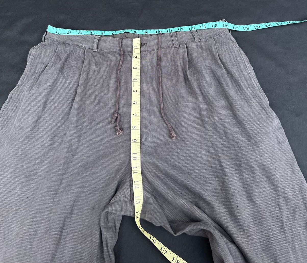 Japanese Brand × Mademoiselle Non Non × Vintage Vintage Papas Japan Fade Checks Grey Linen Baggy Trouser Size US 32 / EU 48 - 22 Thumbnail