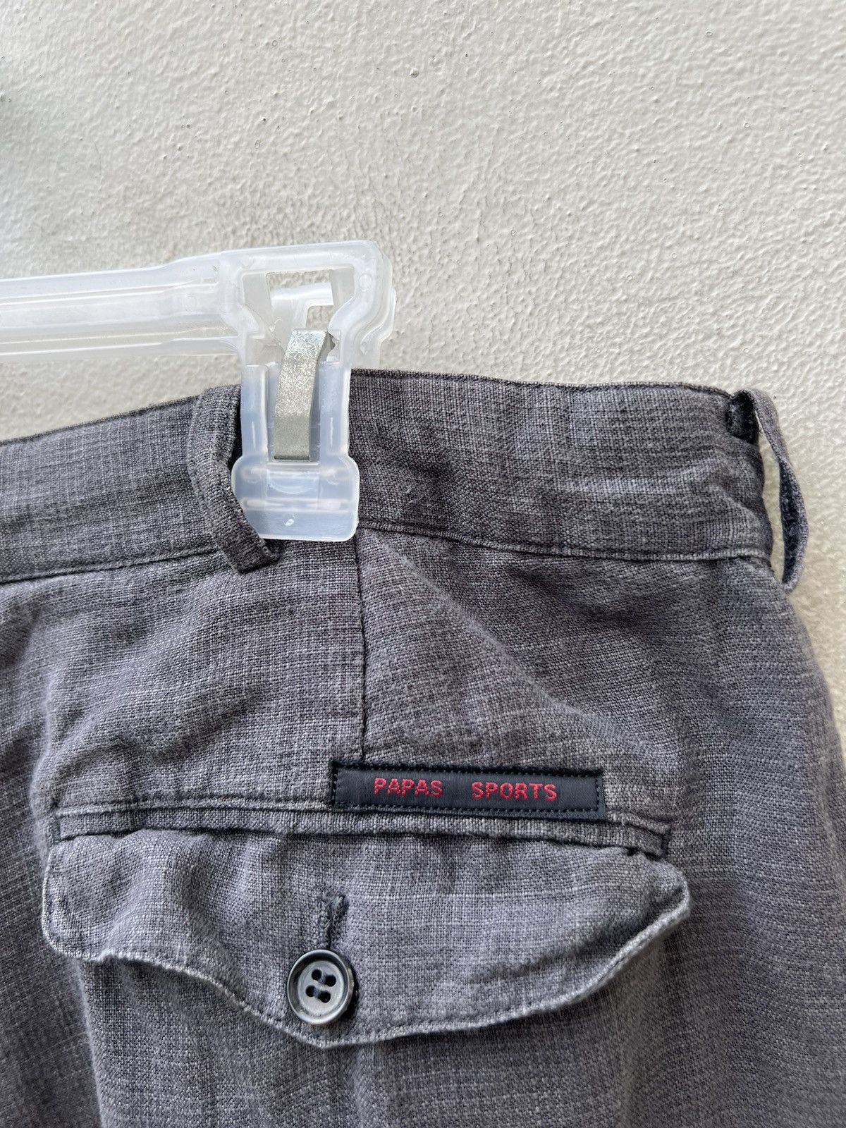 Japanese Brand × Mademoiselle Non Non × Vintage Vintage Papas Japan Fade Checks Grey Linen Baggy Trouser Size US 32 / EU 48 - 14 Thumbnail