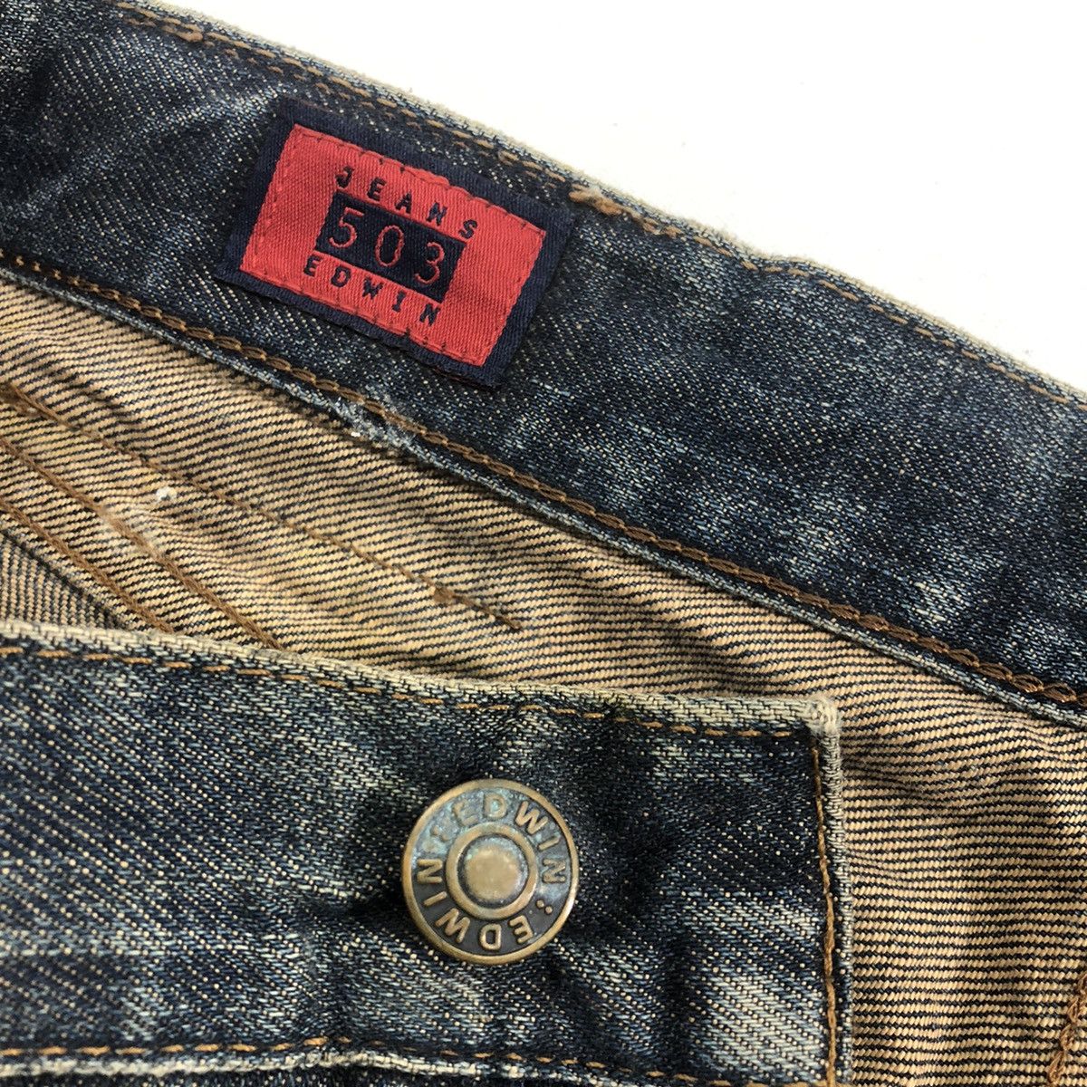 Edwin Edwin 505 Jeans Japan Made Distressed Denim Size US 29 - 6 Thumbnail