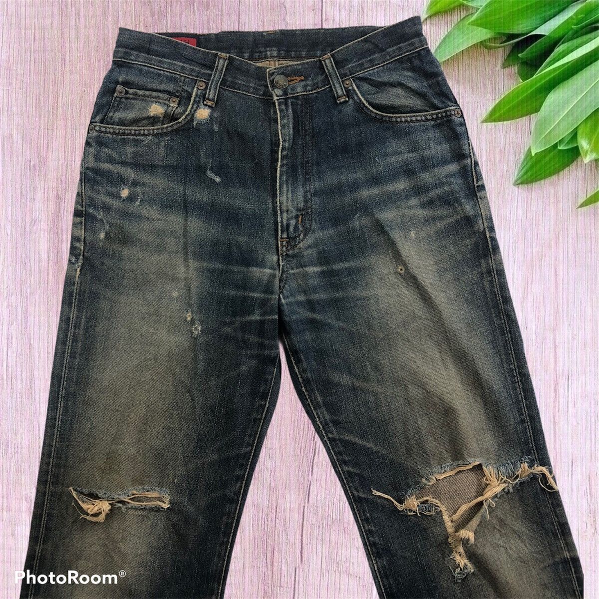 Edwin Edwin 505 Jeans Japan Made Distressed Denim Size US 29 - 3 Thumbnail