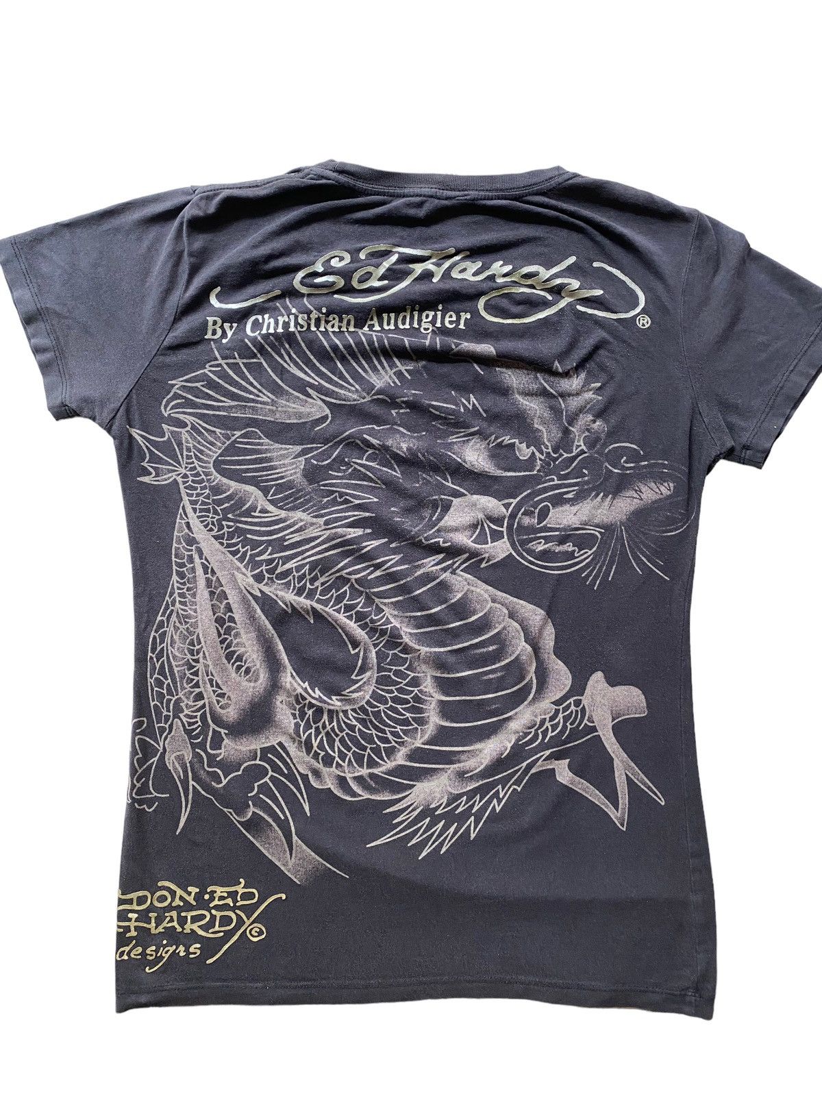 Christian Audigier ED HARDY by CHRISTIAN AUDIGIER skull dragon tee shirt Size US M / EU 48-50 / 2 - 6 Thumbnail