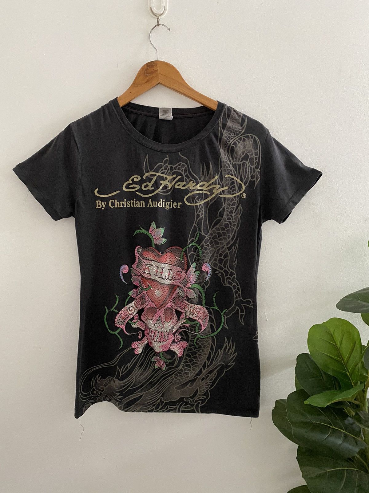 Christian Audigier ED HARDY by CHRISTIAN AUDIGIER skull dragon tee shirt Size US M / EU 48-50 / 2 - 1 Thumbnail