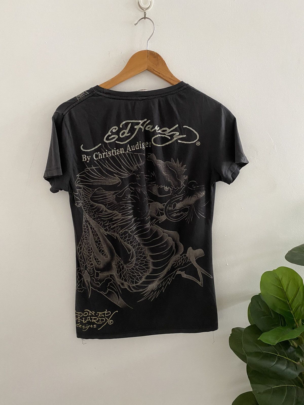 Christian Audigier ED HARDY by CHRISTIAN AUDIGIER skull dragon tee shirt Size US M / EU 48-50 / 2 - 2 Thumbnail
