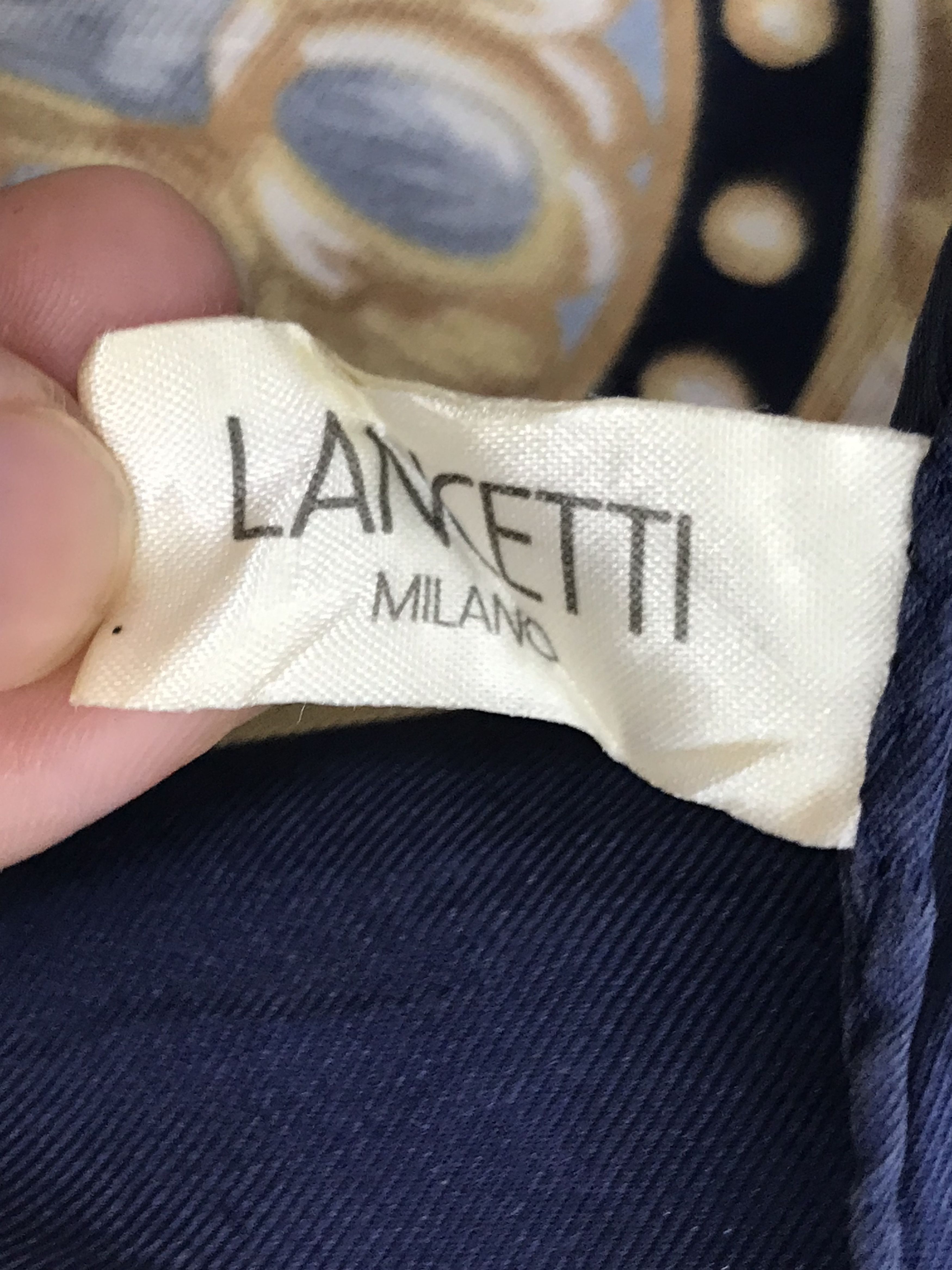 Other LM802 LANCETTI MILANO Silk Scarf Scarves Vintage Designer Size ONE SIZE - 5 Thumbnail