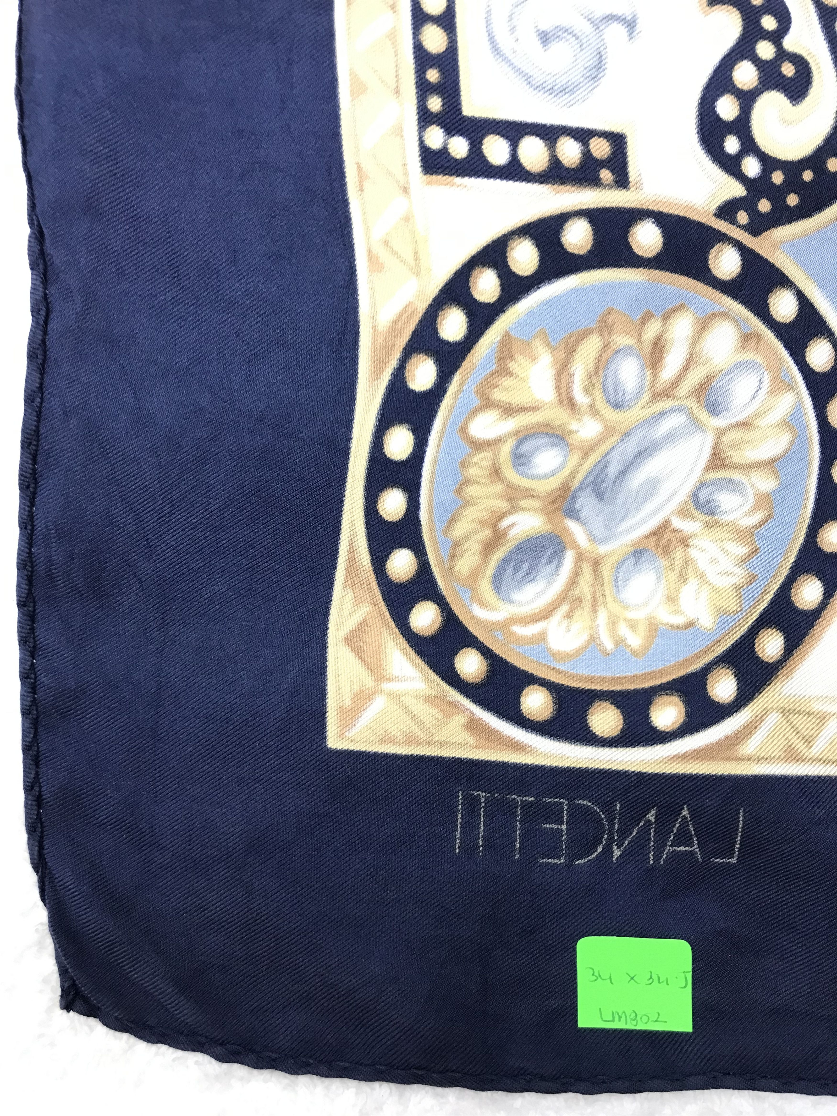 Other LM802 LANCETTI MILANO Silk Scarf Scarves Vintage Designer Size ONE SIZE - 9 Thumbnail