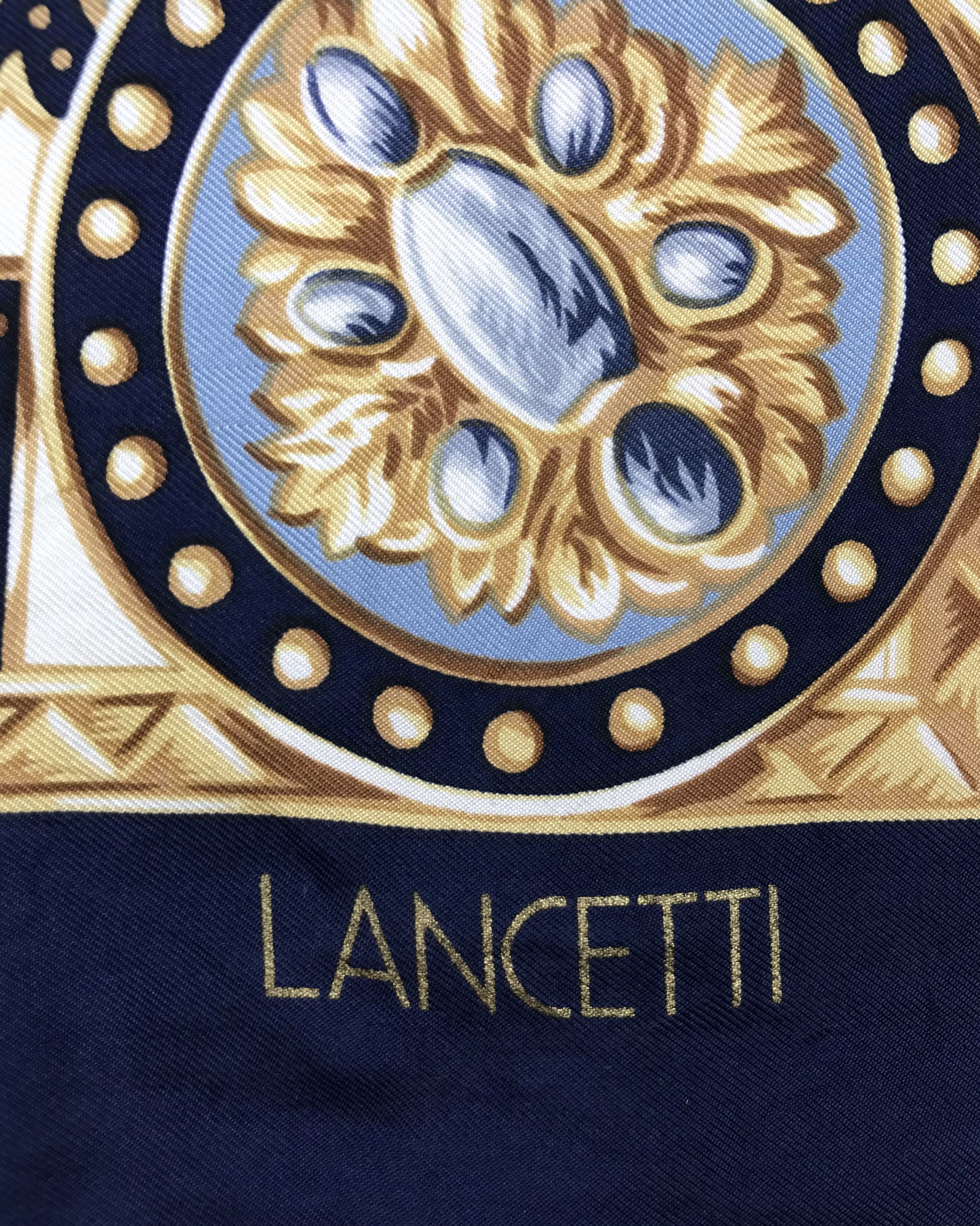 Other LM802 LANCETTI MILANO Silk Scarf Scarves Vintage Designer Size ONE SIZE - 8 Thumbnail