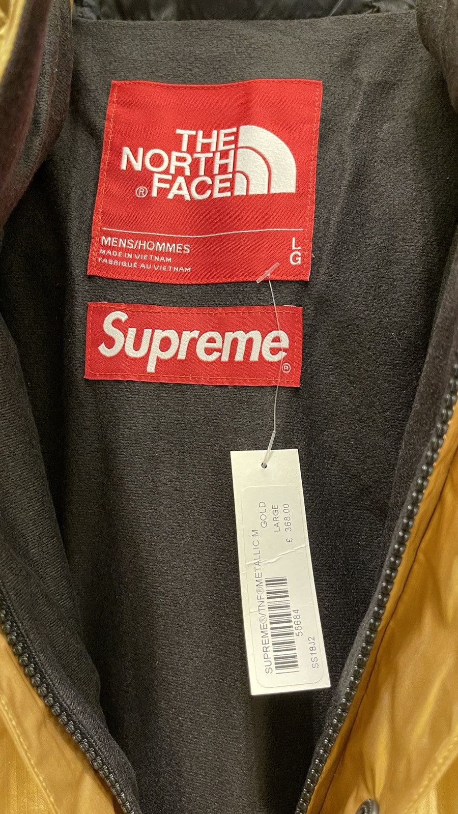 Supreme × The North Face Supreme The North Face Metallic Mountain Parka Gold Size US L / EU 52-54 / 3 - 5 Thumbnail