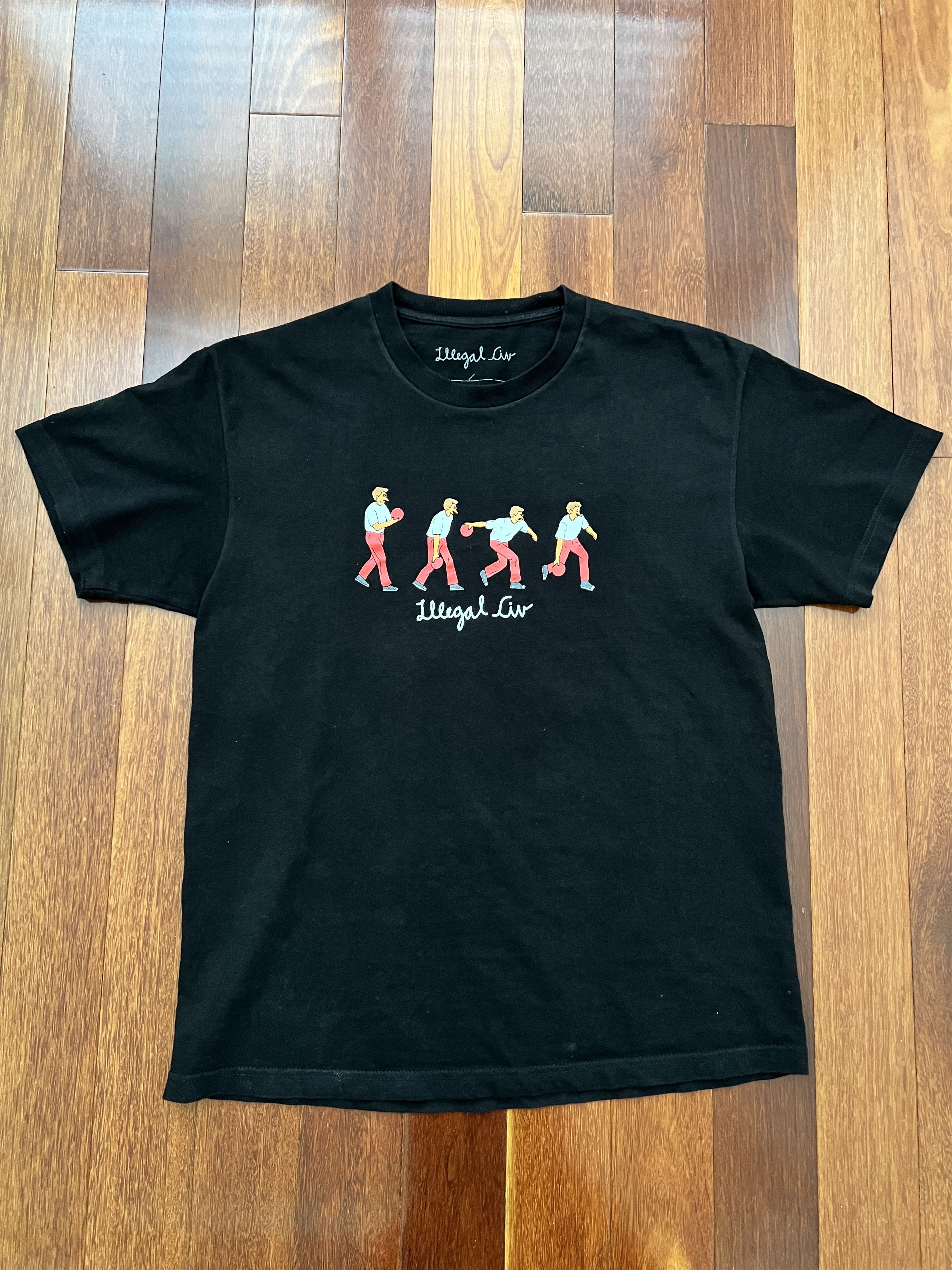 Designer × Illegal Civilization 💚 Illegal Civilization Bowling Black Tee Size US L / EU 52-54 / 3 - 1 Thumbnail