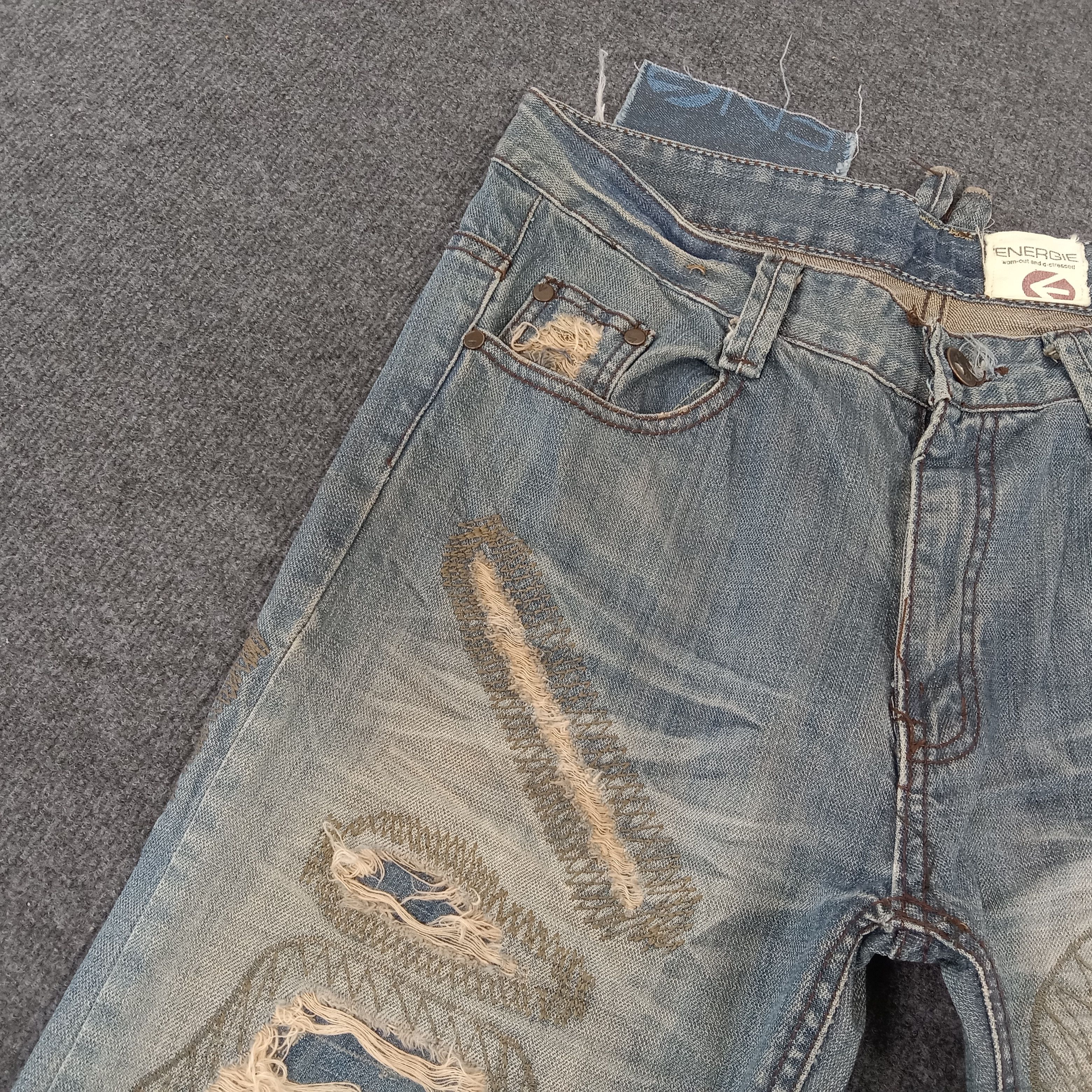 Energie × Vintage ENERGIE Distressed Japanese Style Denim Jeans Size US 35 - 7 Thumbnail