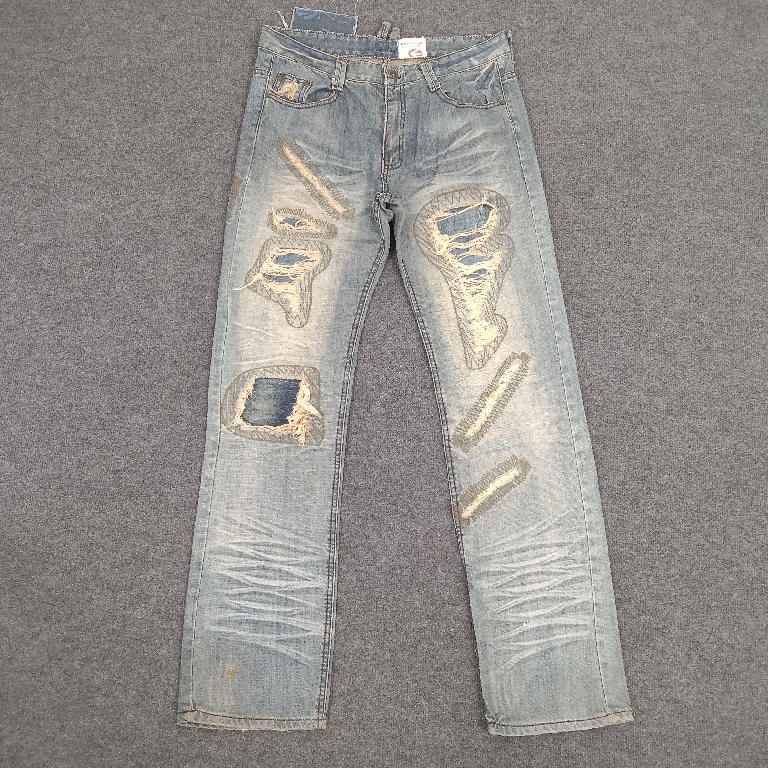 ENERGIE Distressed Japanese Style Denim Jeans