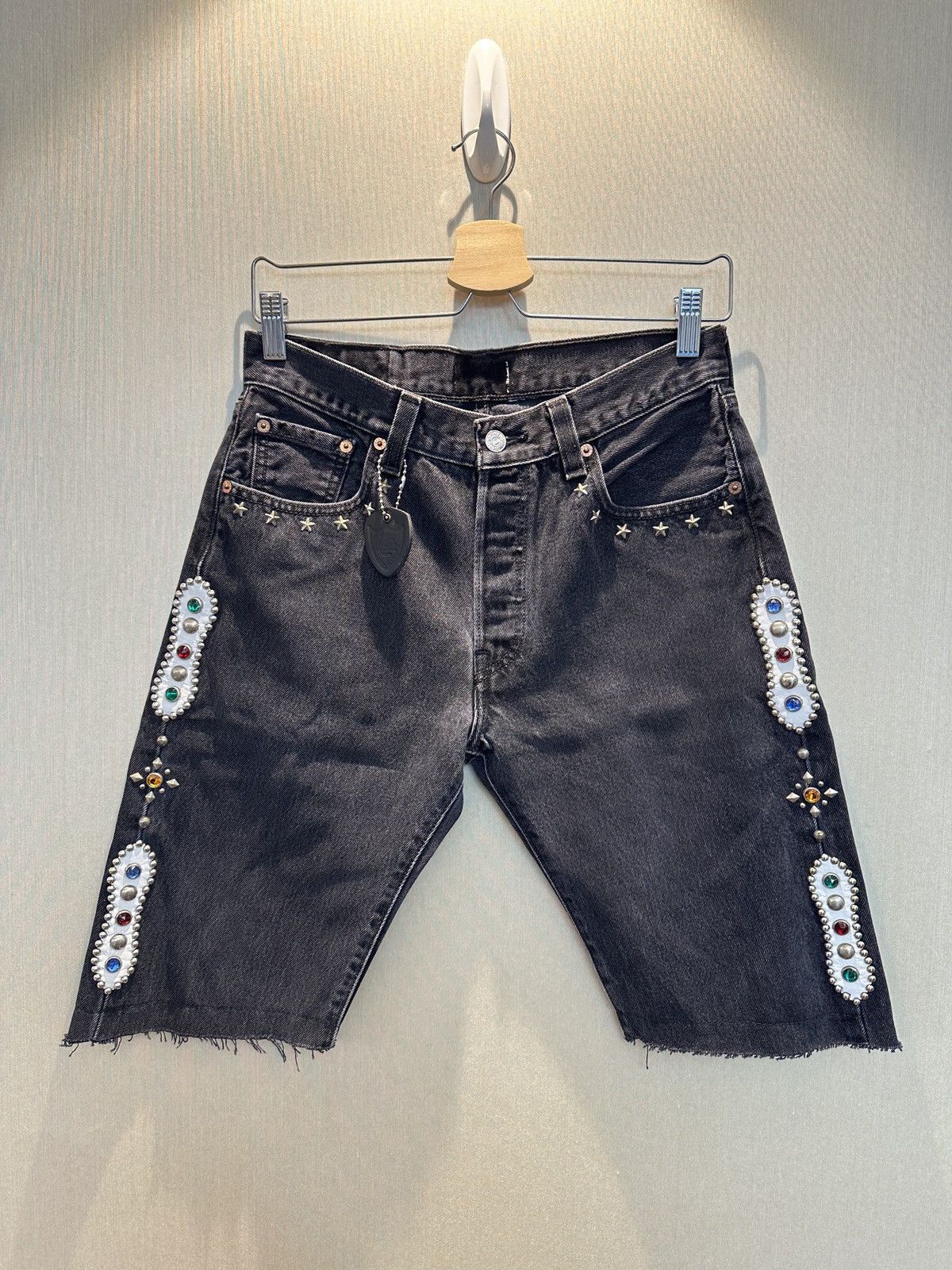 image of HTC Hollywood Trading Company x Levis Htc Irregular Humble Gemstone Studded Vintage Levi’S Shorts i