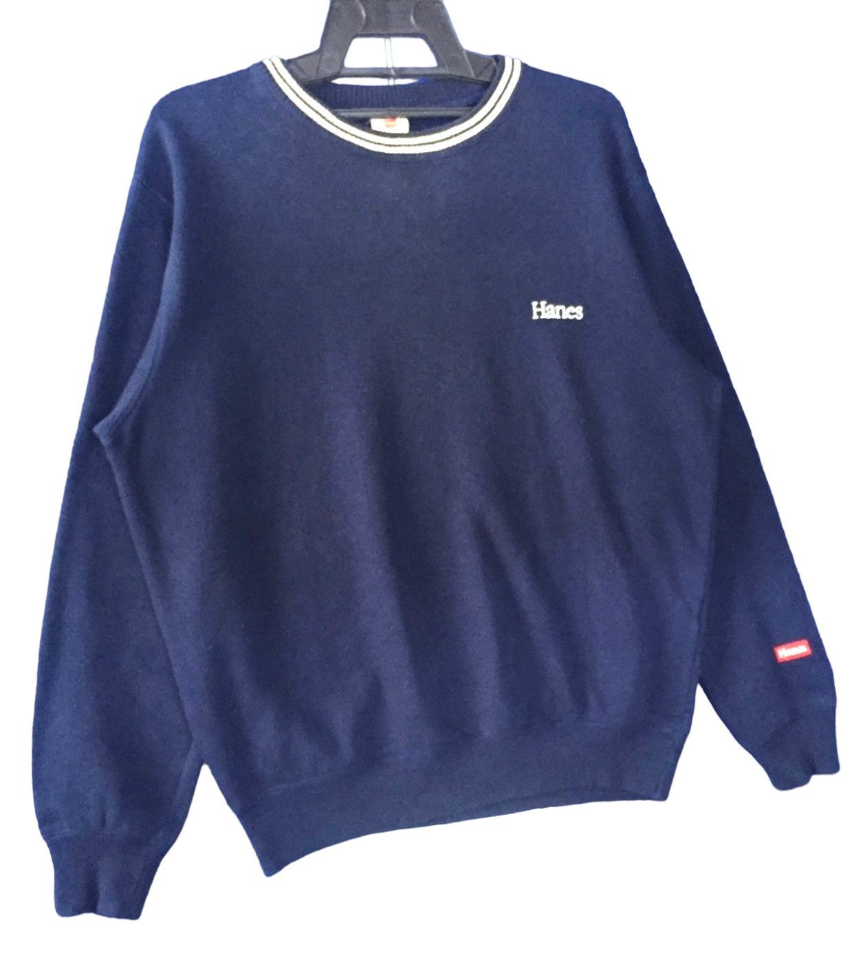 Hanes × Japanese Brand × Vintage Vintage Hanes Plain Small Logo Crewneck Sweatshirt Size US L / EU 52-54 / 3 - 3 Thumbnail