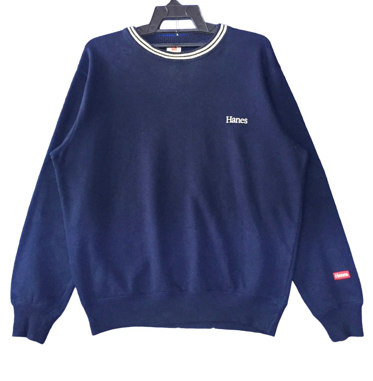 Hanes × Japanese Brand × Vintage Vintage Hanes Plain Small Logo Crewneck Sweatshirt Size US L / EU 52-54 / 3 - 1 Thumbnail