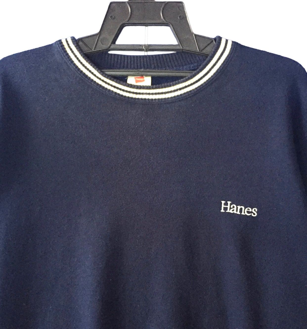 Hanes × Japanese Brand × Vintage Vintage Hanes Plain Small Logo Crewneck Sweatshirt Size US L / EU 52-54 / 3 - 2 Thumbnail