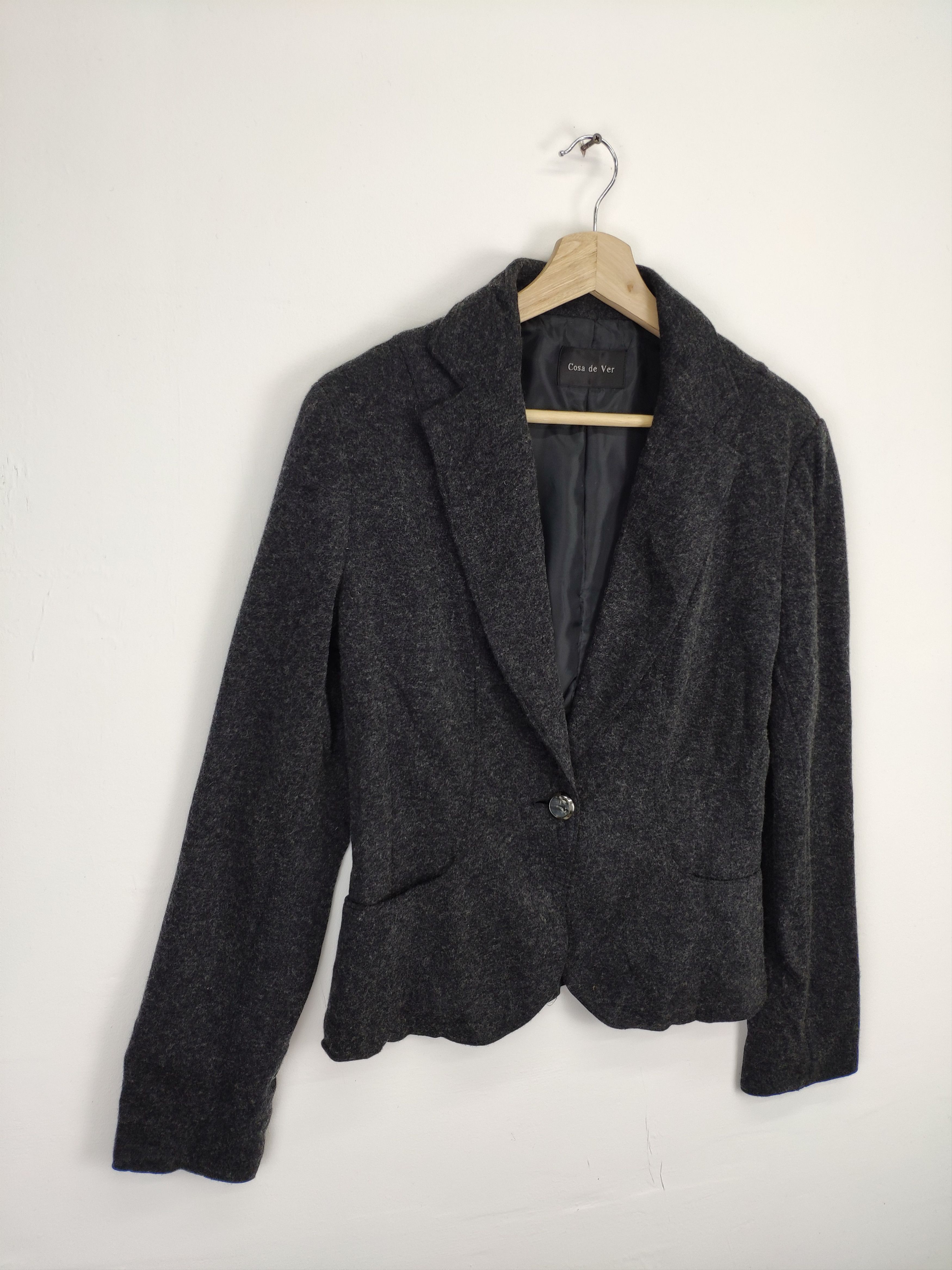 Designer × Japanese Brand Vintage Wool Blazer Coat Jacket Size S / US 4 / IT 40 - 3 Thumbnail