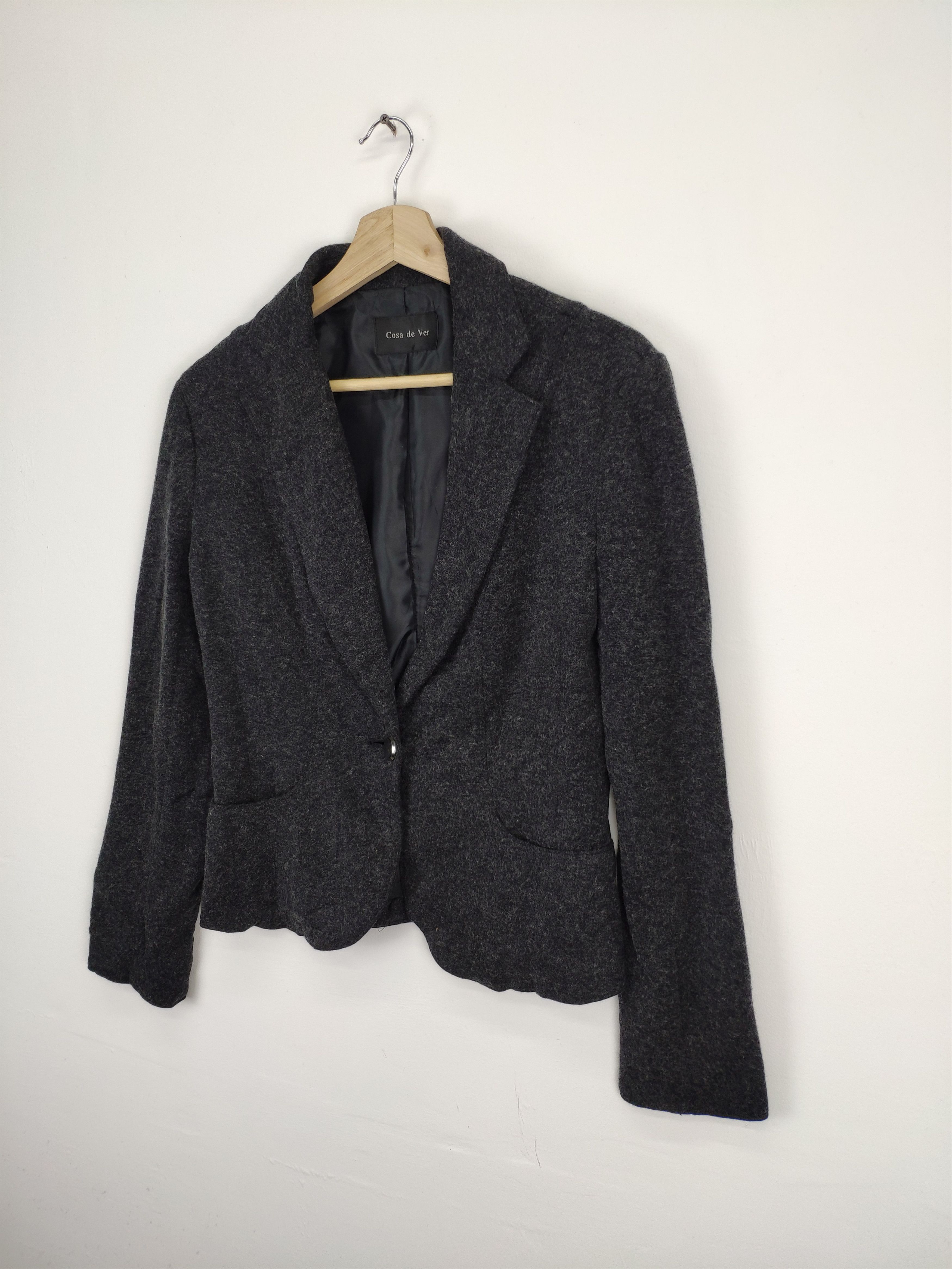 Designer × Japanese Brand Vintage Wool Blazer Coat Jacket Size S / US 4 / IT 40 - 2 Thumbnail